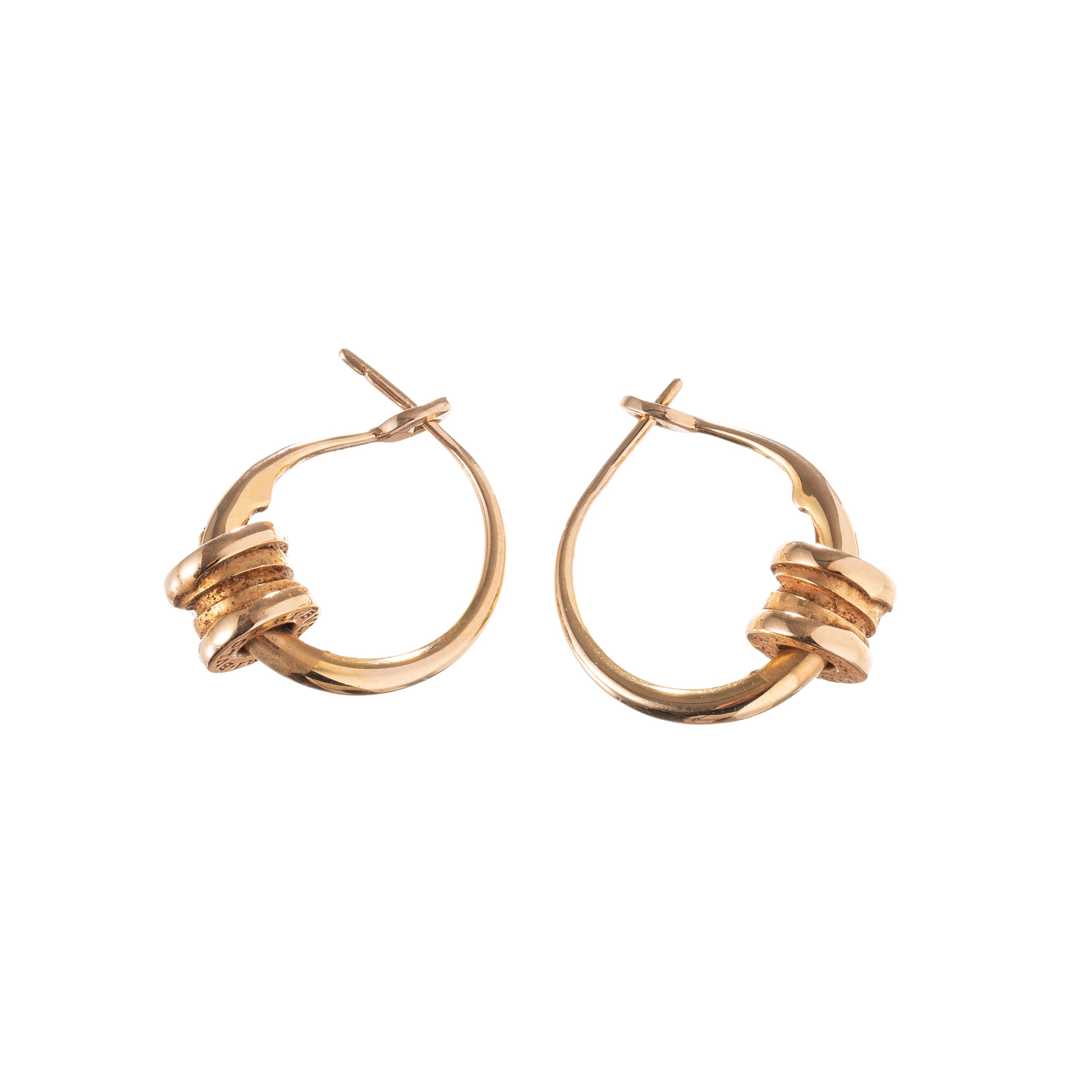 Bulgari - Orecchini in oro rosa 18 kt con pendente