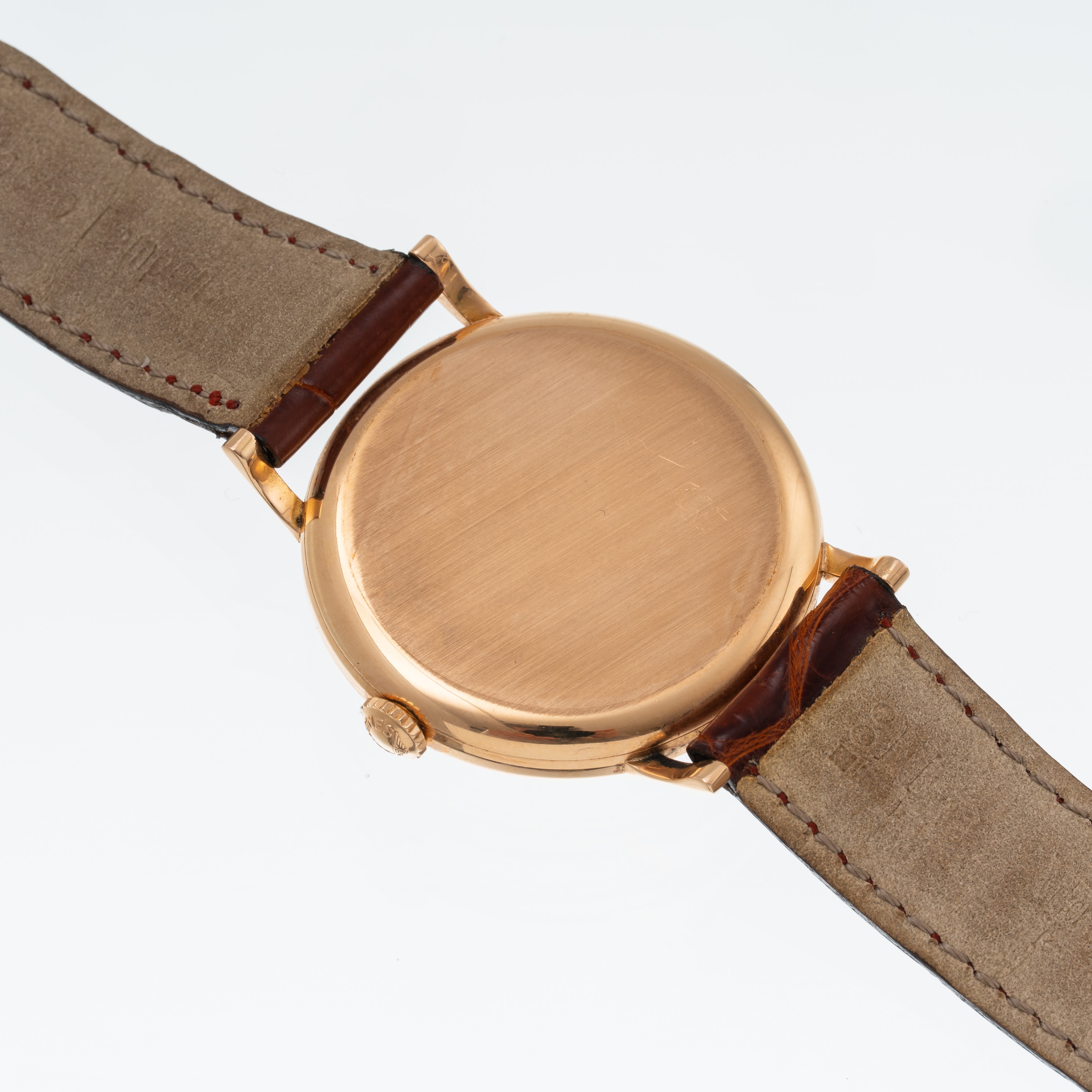 Longines - Orologio Solo Tempo a carica manuale in oro rosa 18 kt con quadrante bianco e piccoli ...