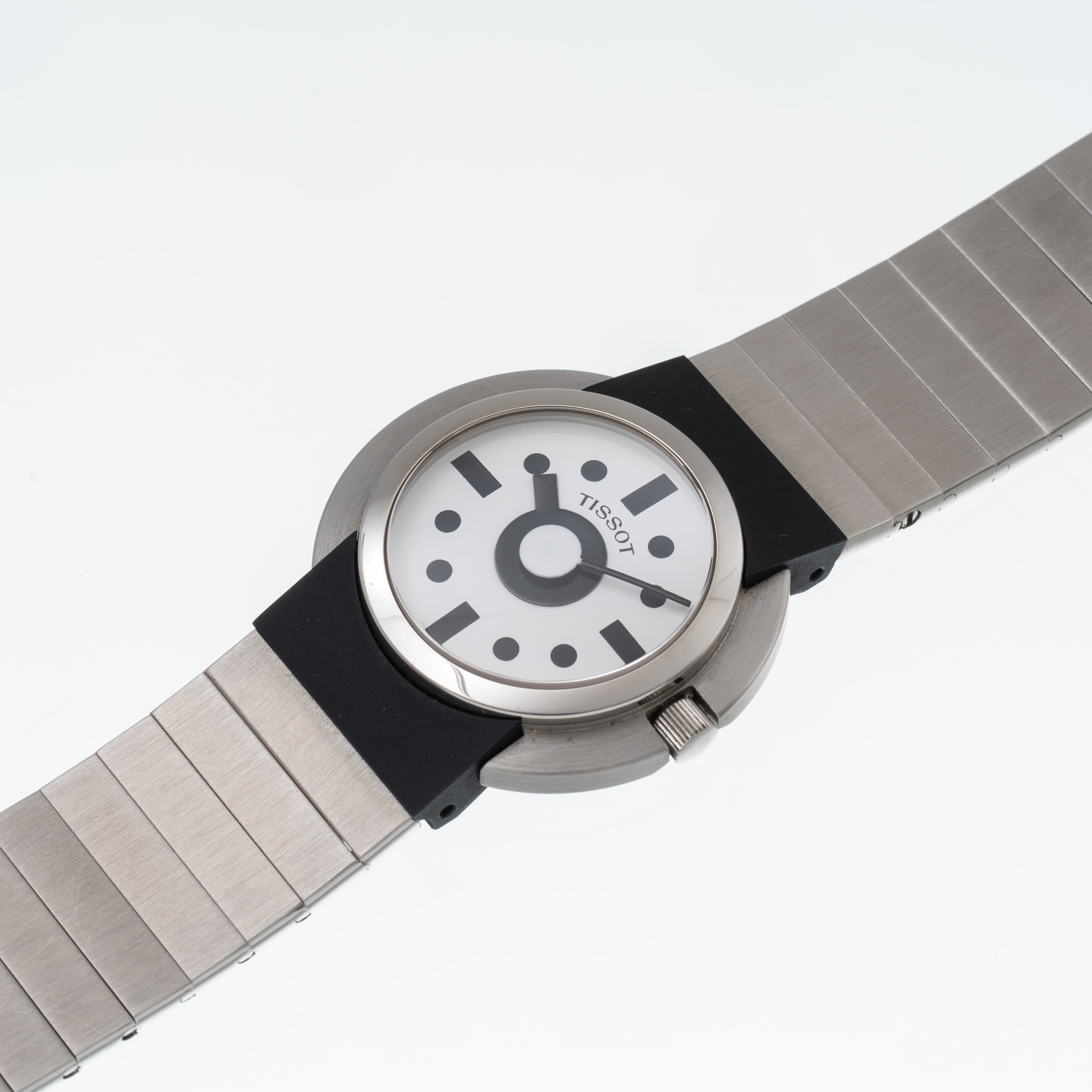 Tissot - Ettore Sottsass — orologio solo tempo al quarzo in acciaio con quadrante bianco