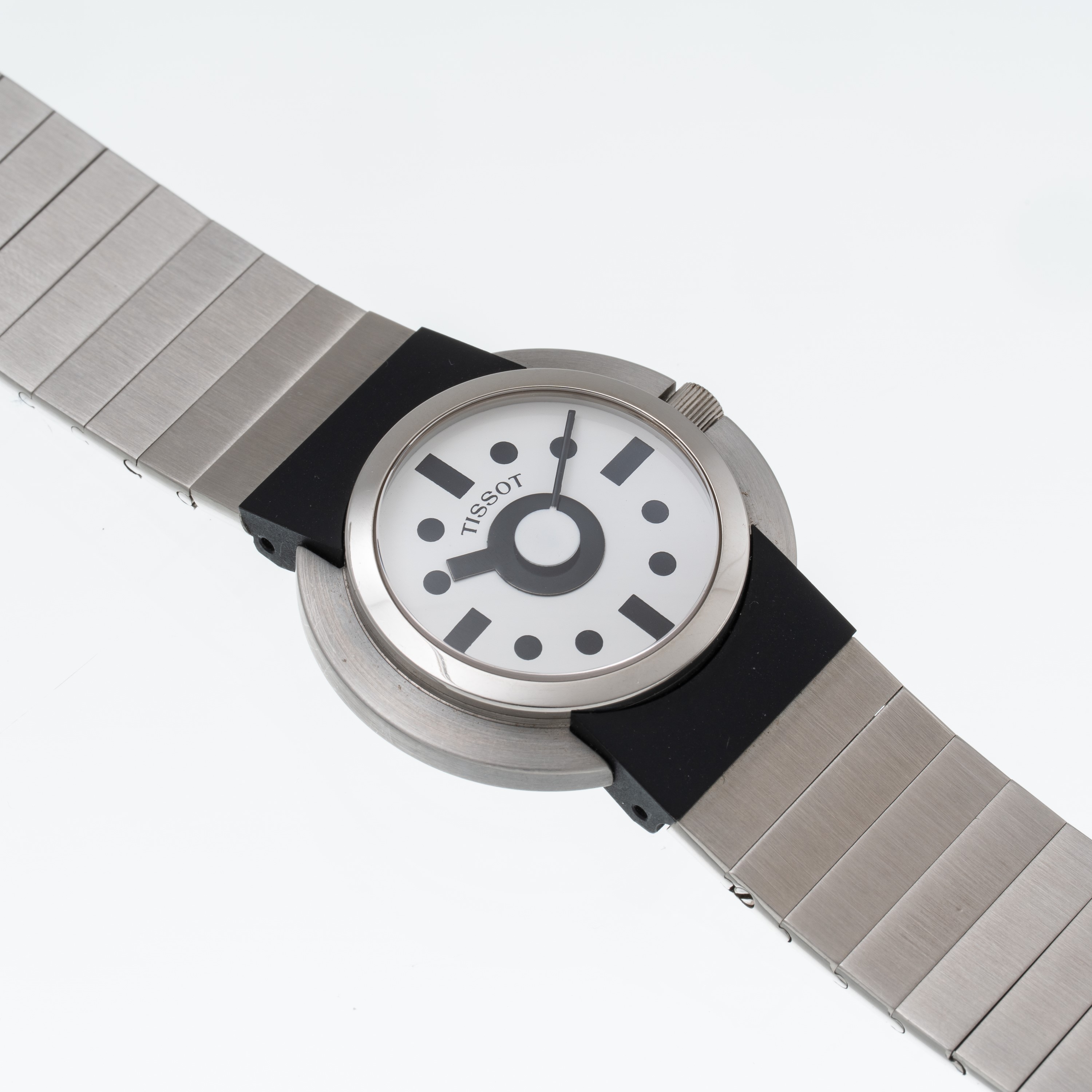 Tissot - Ettore Sottsass — orologio solo tempo al quarzo in acciaio con quadrante bianco