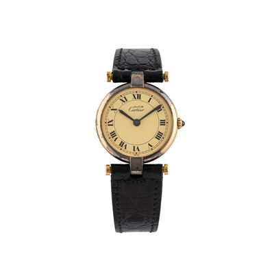 Must de Vendôme — orologio solo tempo al quarzo in argento placcato oro con quadrante giallo