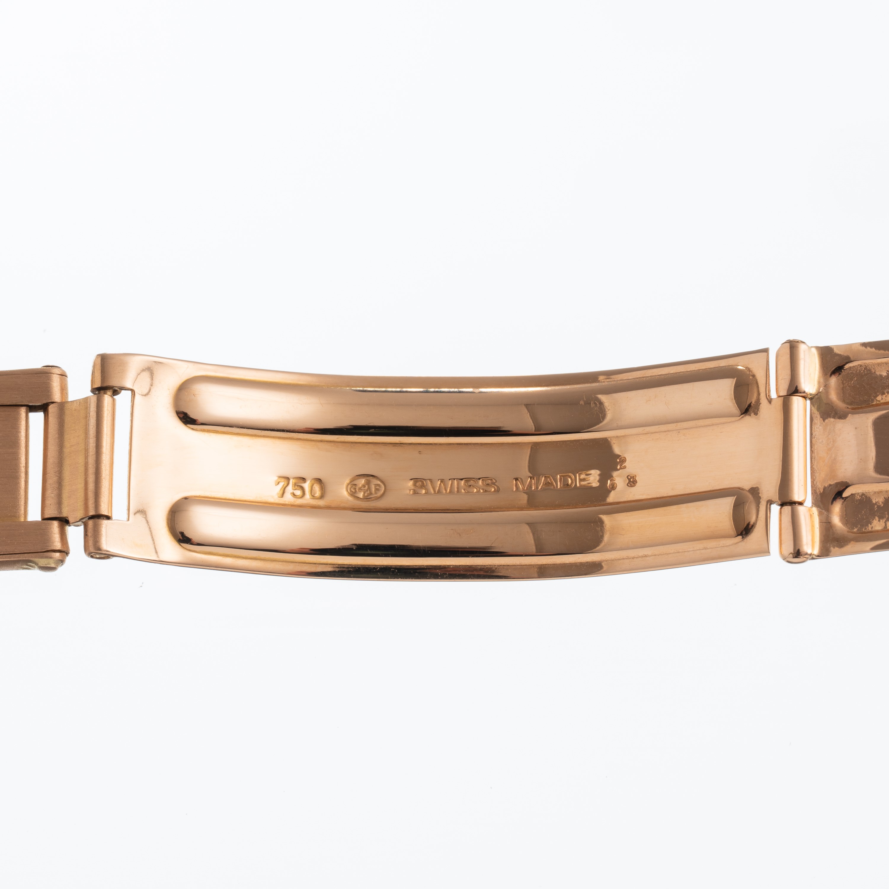 Rolex - Oyster Perpetual 6548 — solo tempo automatico in oro rosa 18 kt con quadrante grigio