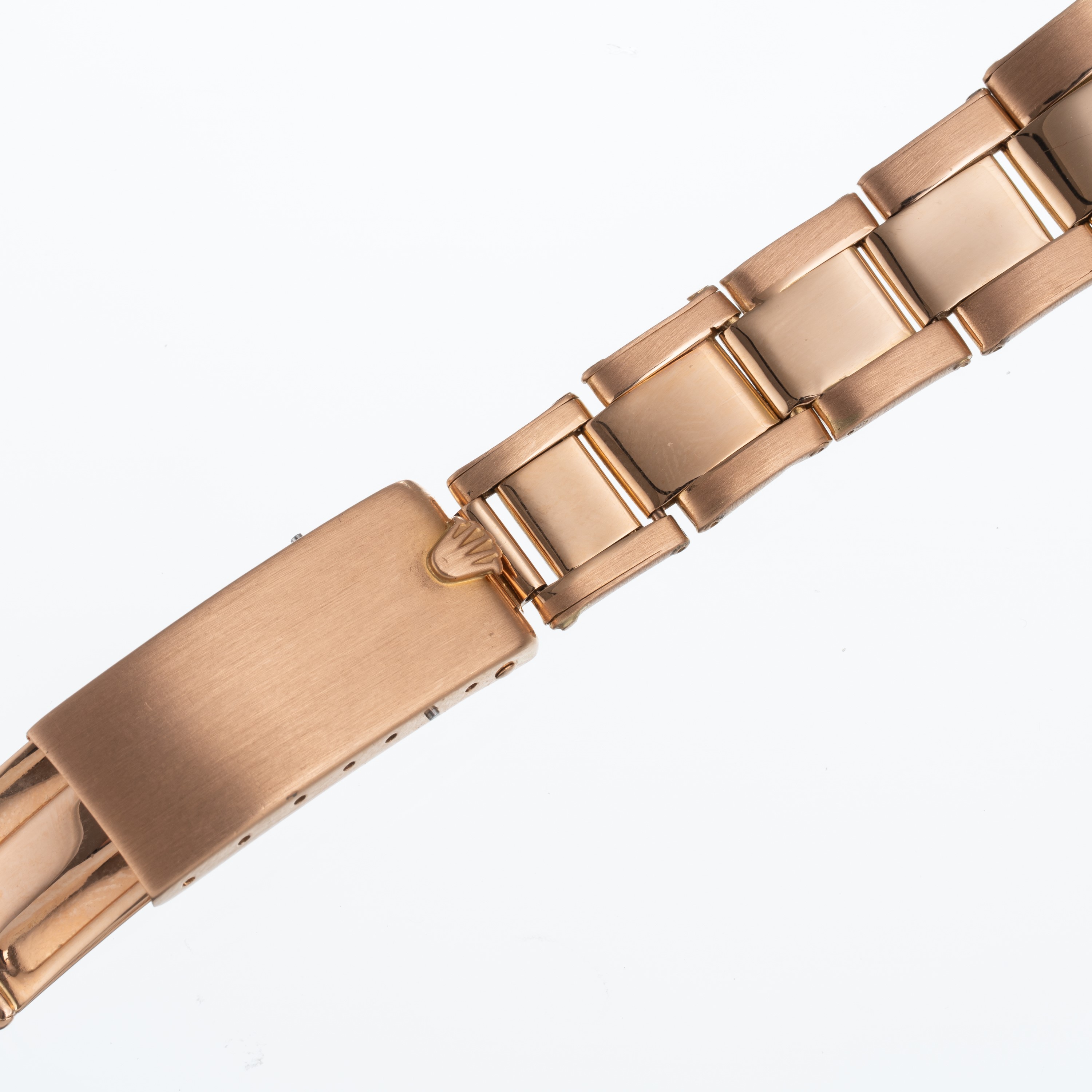 Rolex - Oyster Perpetual 6548 — solo tempo automatico in oro rosa 18 kt con quadrante grigio