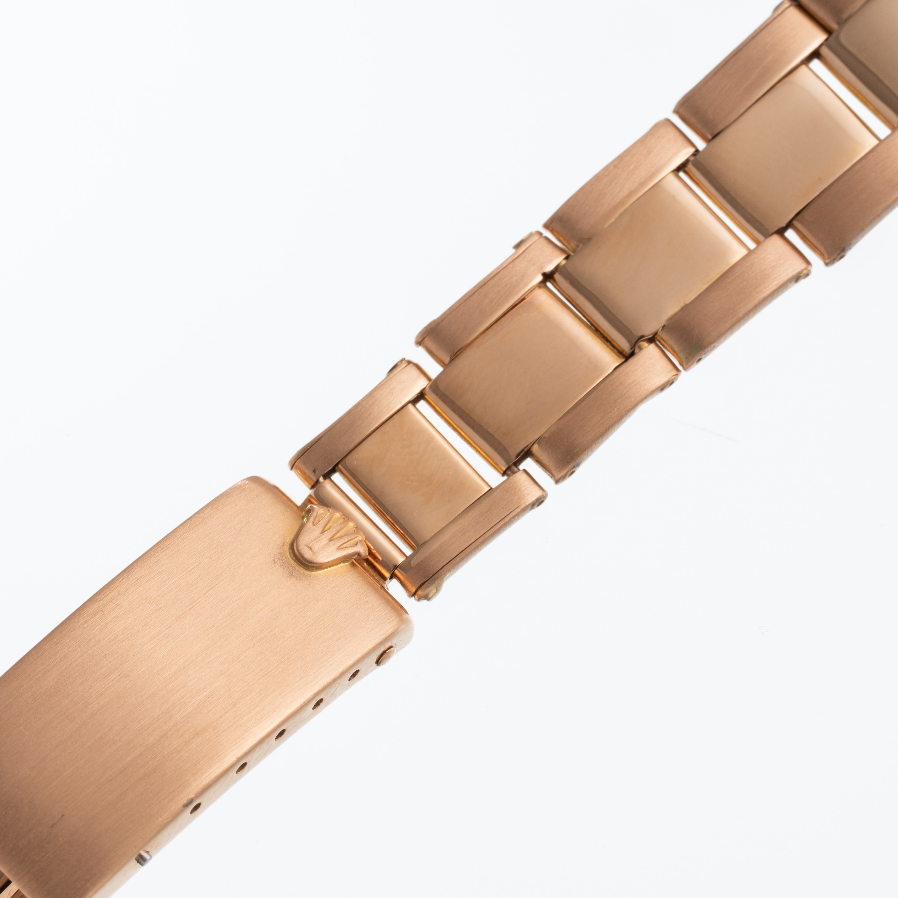 Rolex - Oyster Perpetual 6548 — solo tempo automatico in oro rosa 18 kt con quadrante grigio