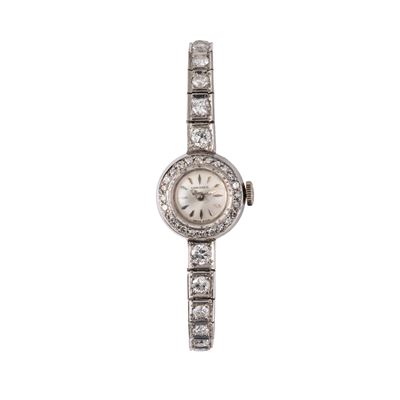 Orologio Cocktail in oro bianco 18 kt con diamanti, carica manuale