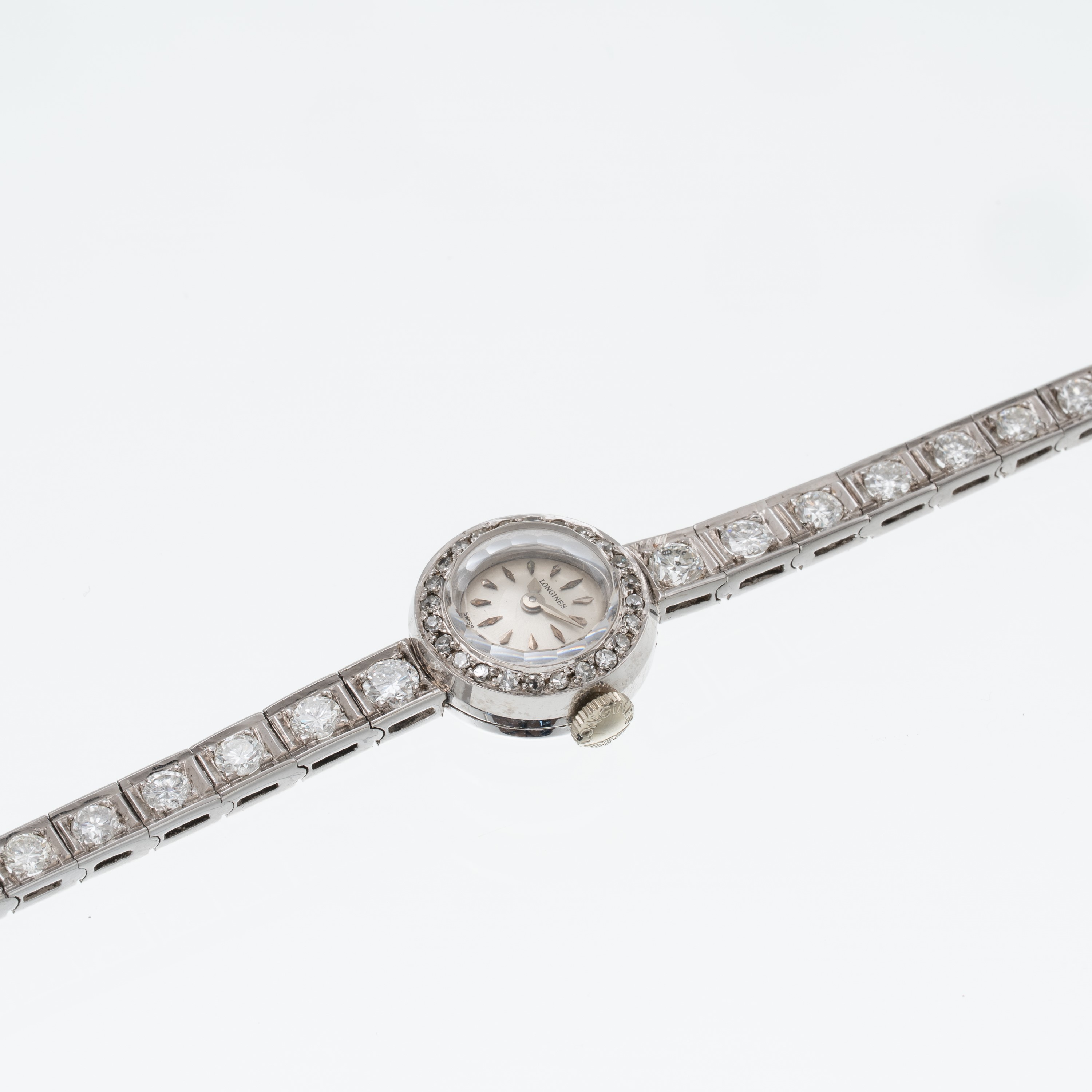 Longines - Orologio Cocktail in oro bianco 18 kt con diamanti, carica manuale