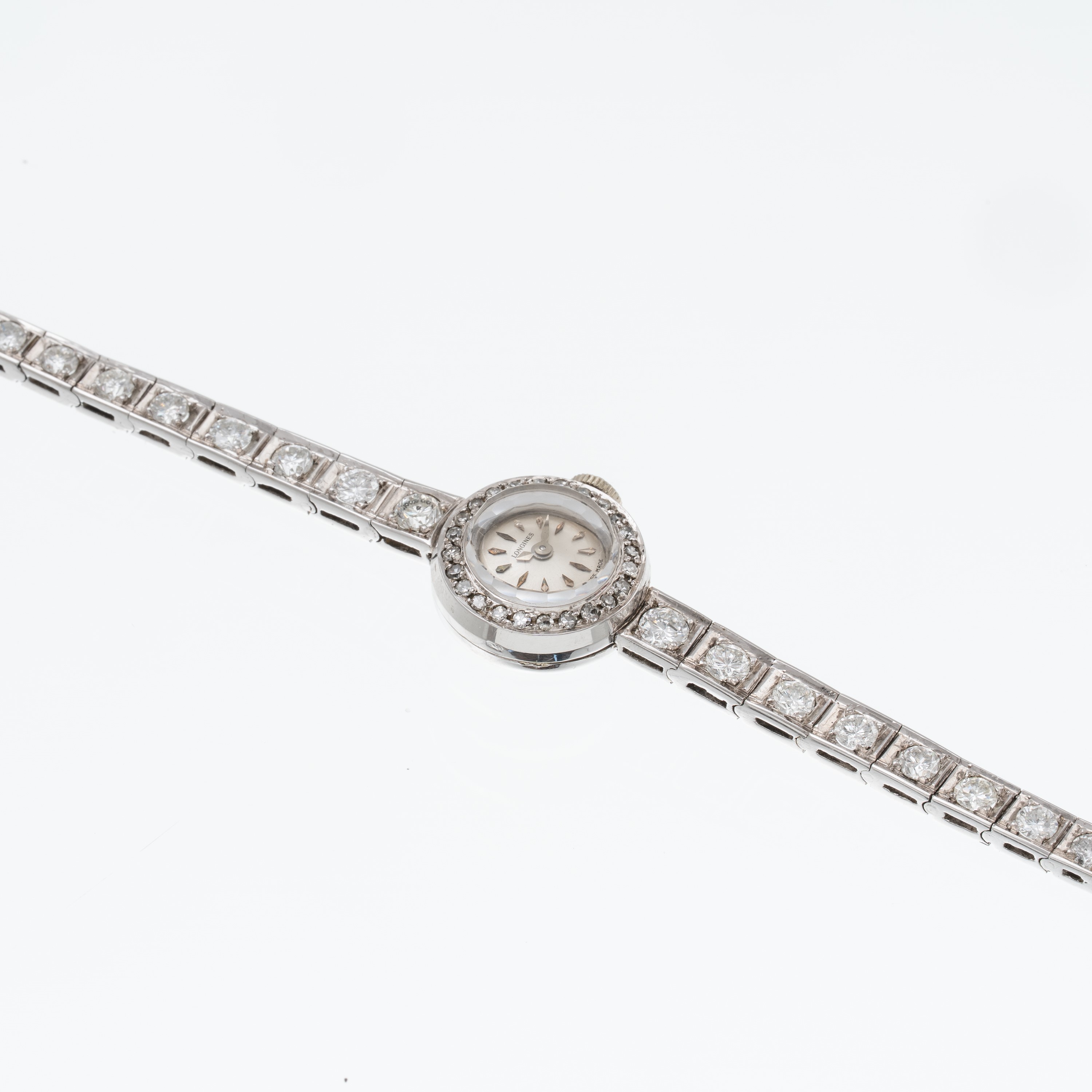 Longines - Orologio Cocktail in oro bianco 18 kt con diamanti, carica manuale