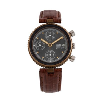 Gefica Chrono, cronografo automatico in bronzo con quadrante ardesia