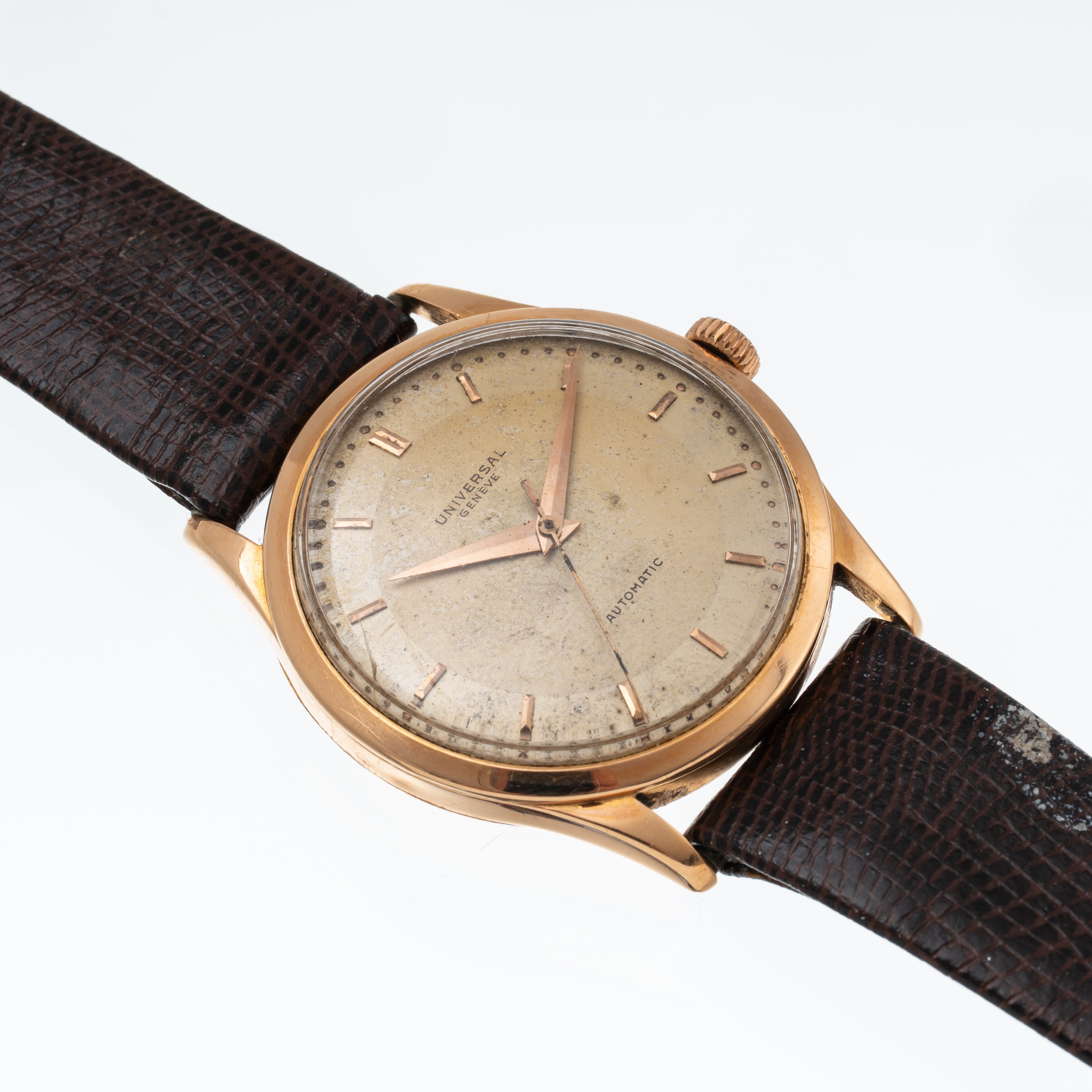 Universal Geneve - Orologio da polso “solo tempo” automatico bumper in oro rosa 18 kt con quadran...