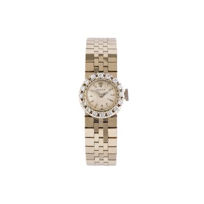 Lady Precision 8963—Orologio solo tempo in oro bianco 18 kt con diamanti