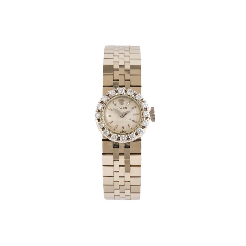 Rolex - Lady Precision (Ref. 8963) - orologio solo tempo a carica manuale in oro bianco 18 kt con...