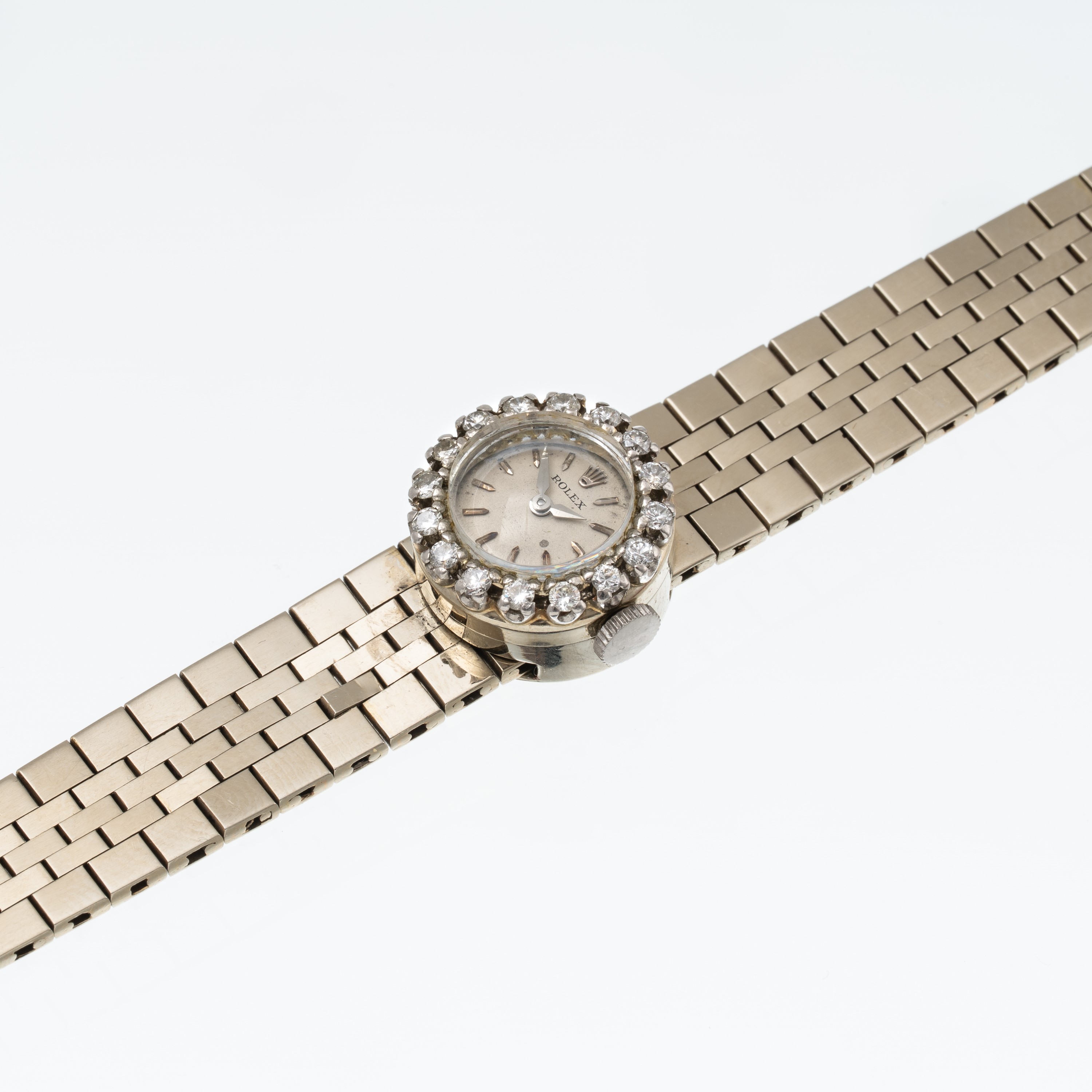 Rolex - Lady Precision (Ref. 8963) - orologio solo tempo a carica manuale in oro bianco 18 kt con...