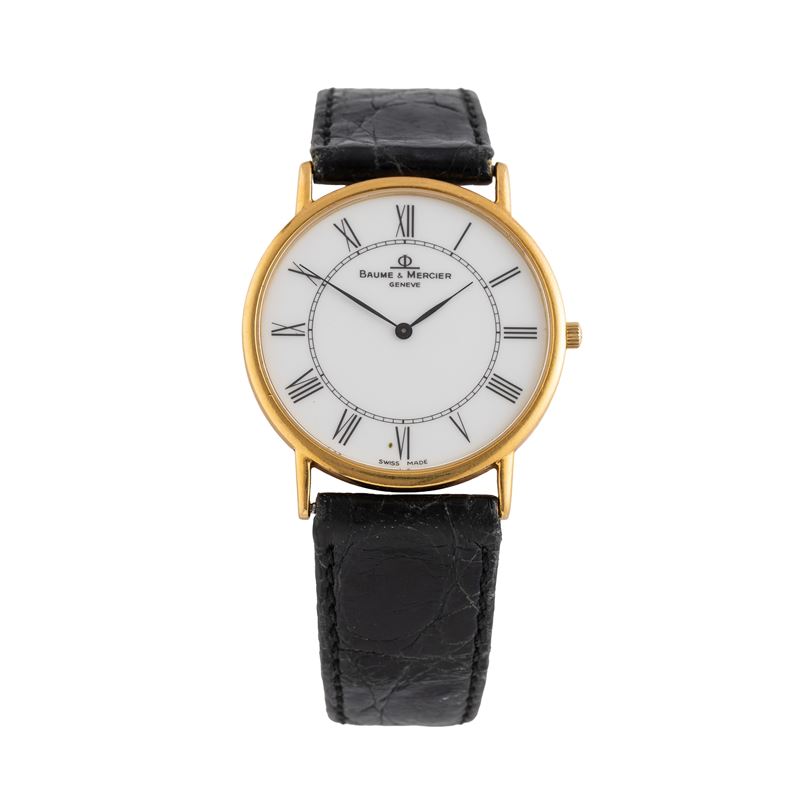 Baume Et Mercier - Baume & Mercier, Orologio Solo Tempo al quarzo in oro giallo 18 kt con quadran...