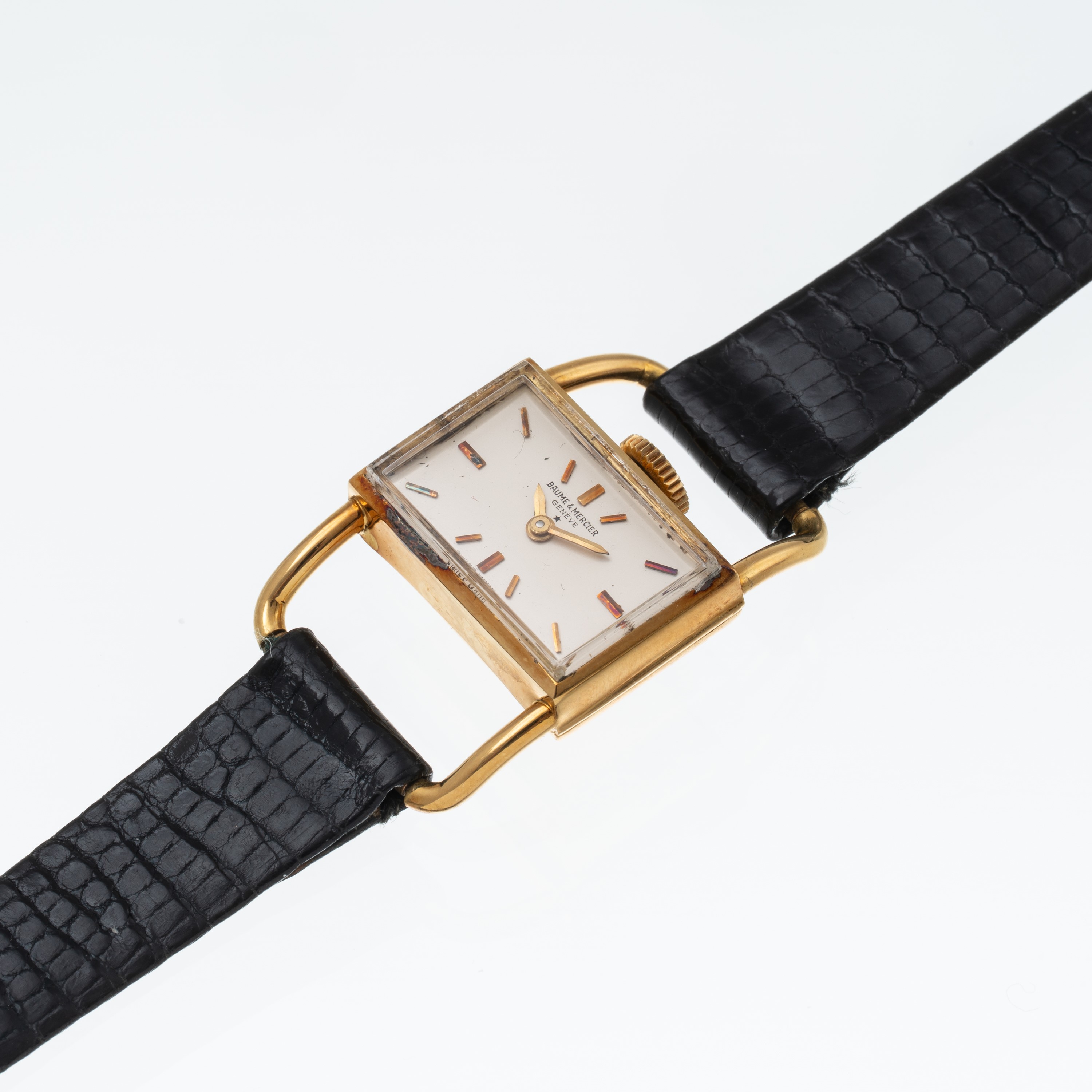 Baume Et Mercier - Baume & Mercier, Orologio “Lucchetto” in oro giallo 18 kt con quadrante argent...