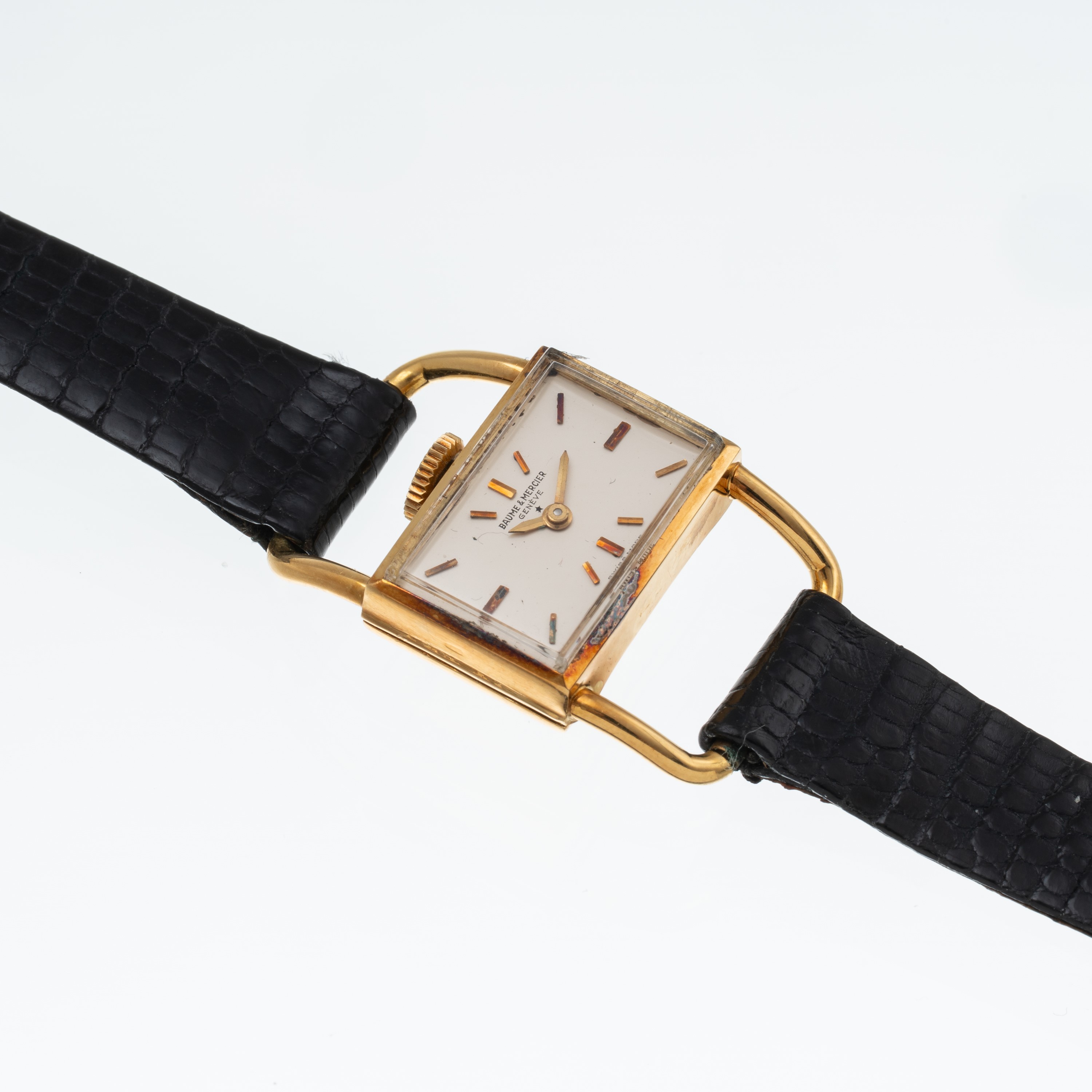 Baume Et Mercier - Baume & Mercier, Orologio “Lucchetto” in oro giallo 18 kt con quadrante argent...