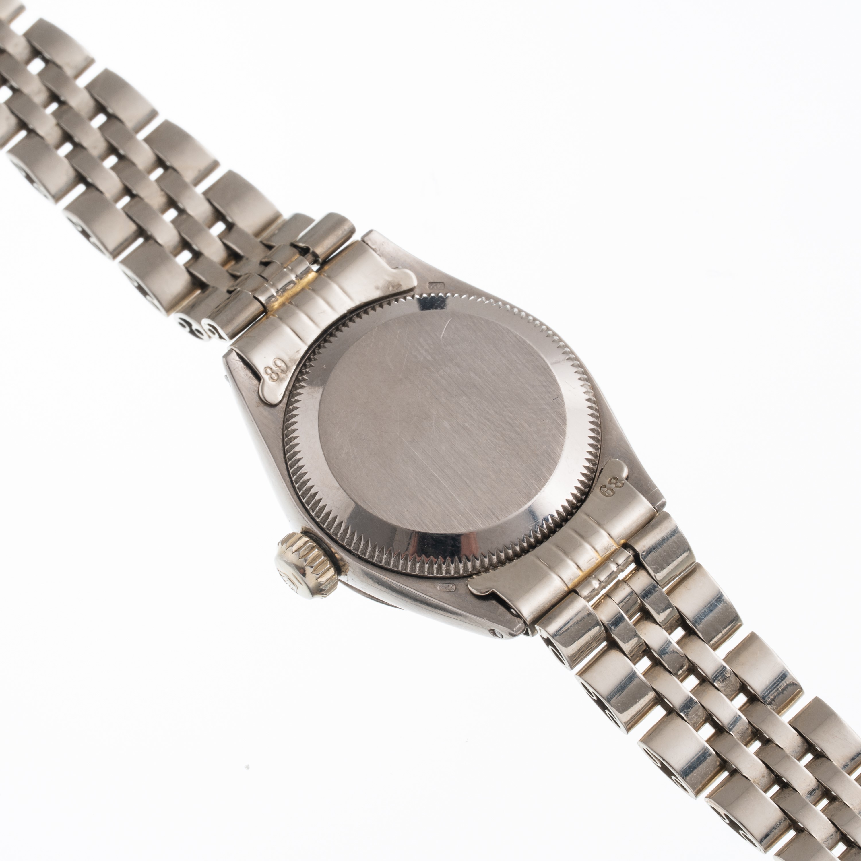 Rolex - Oyster Perpetual Date 6517 (cal. 1130), orologio automatico in oro bianco 18 kt con quadr...