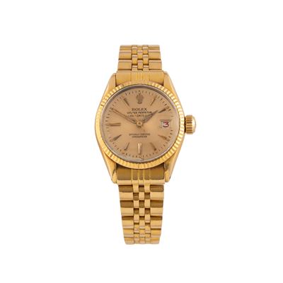Lady Date Just ref. 6517 (1959) — orologio solo tempo automatico in oro giallo 18 kt con quadrant...