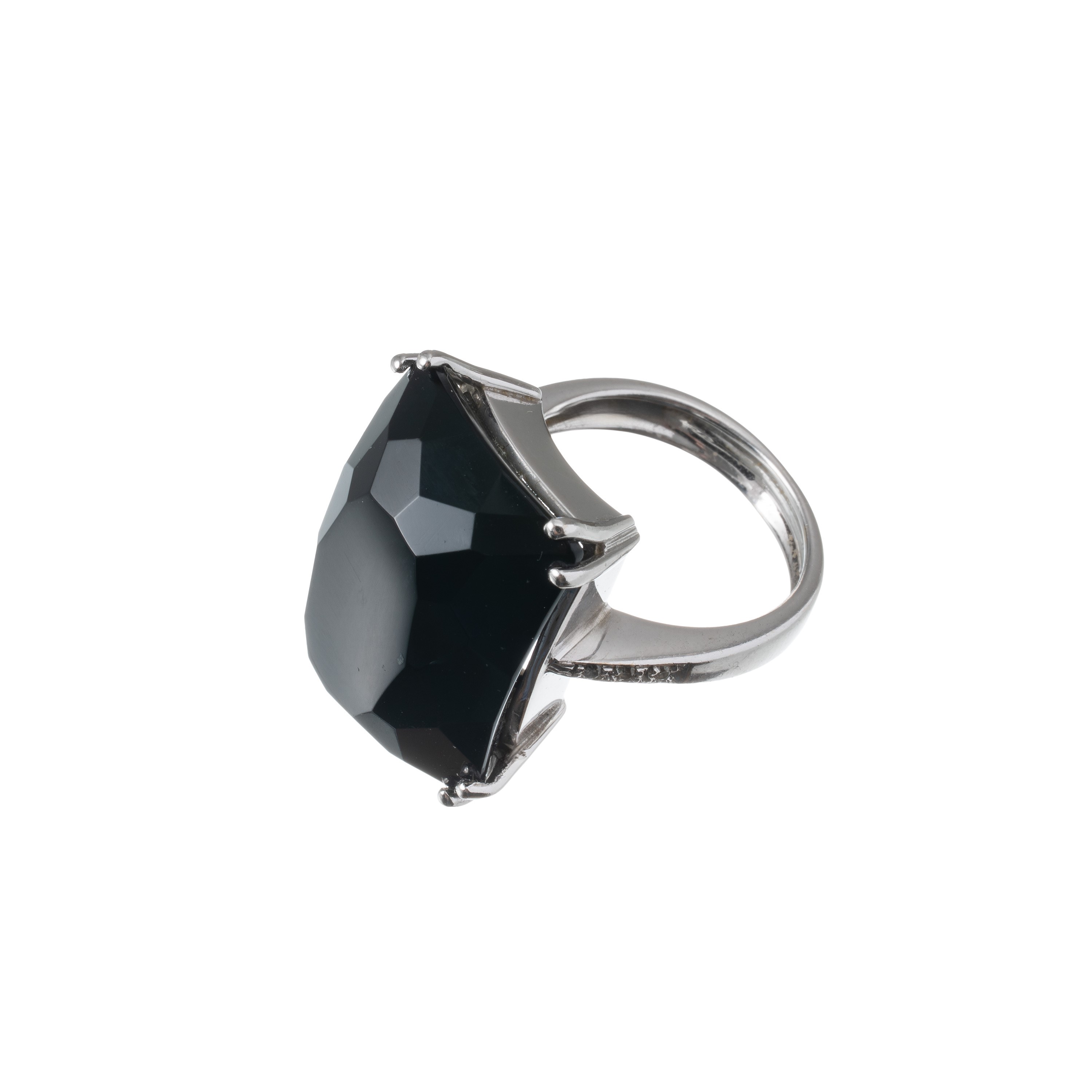 Anello in platino con onice rettangolare