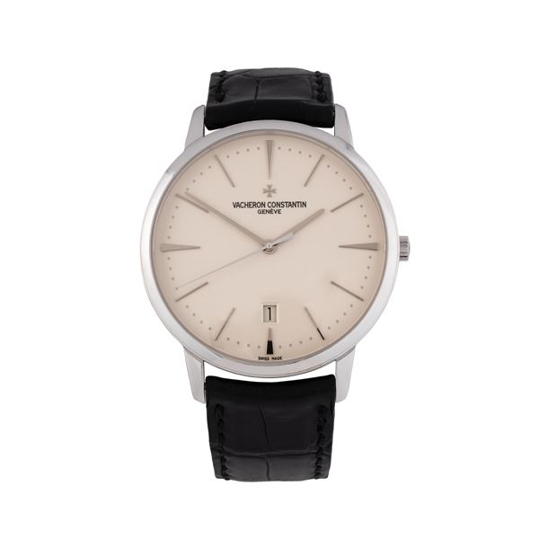VACHERON CONSTANTIN - VACHERON CONSTANTIN - PATRIMONY OROLOGIO SOLO TEMPO A CARICA AUTOMATICA IN ORO BIANCO 18 KT CON QUADRANTE BIANCO E DATARO AD ORE SEI