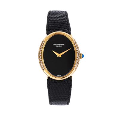Ellipse Lady (Ref. 4331) – Orologio solo tempo in oro giallo 18 kt con quadrante in onice e ghier...