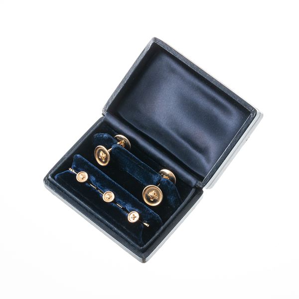 TIFFANY &amp; CO - TIFFANY & CO - SET DI GEMELLI SET DI GEMELLI IN ORO GIALLO 14 KT