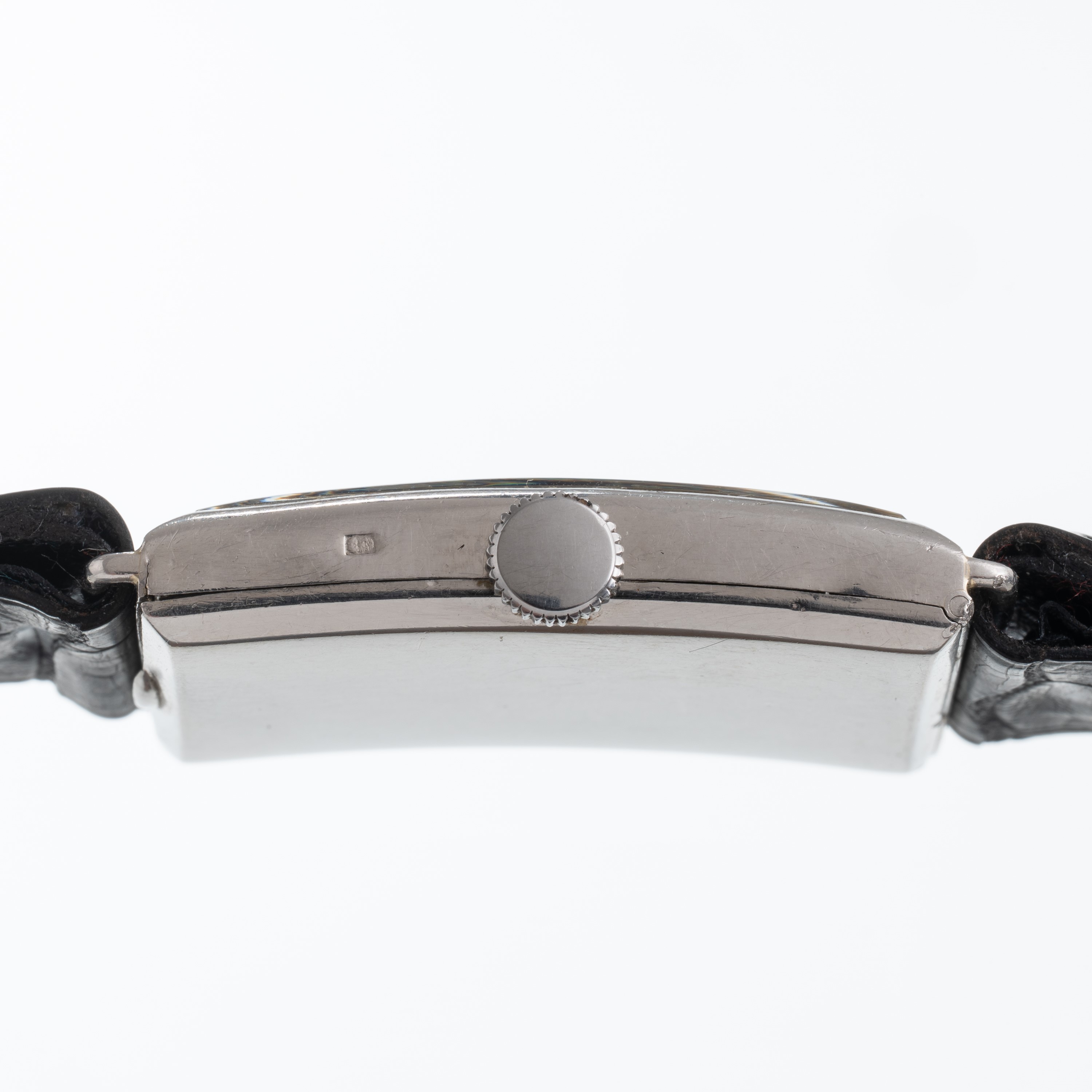 Omega - Tank Art Déco, orologio solo tempo a carica manuale in platino con quadrante bitonale
