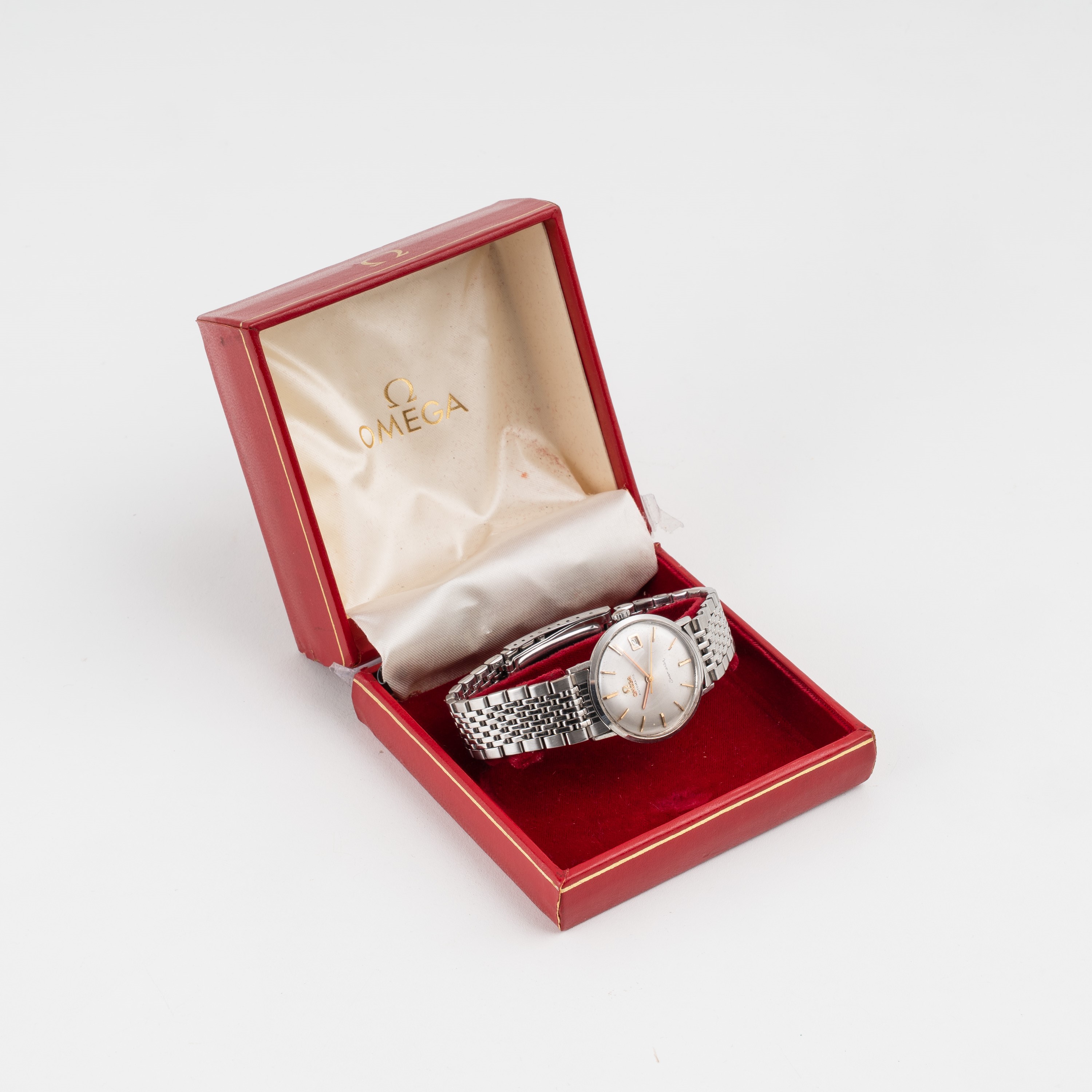 Omega - Seamaster 166.001, orologio da polso in acciaio con carica automatica e quadrante argenté