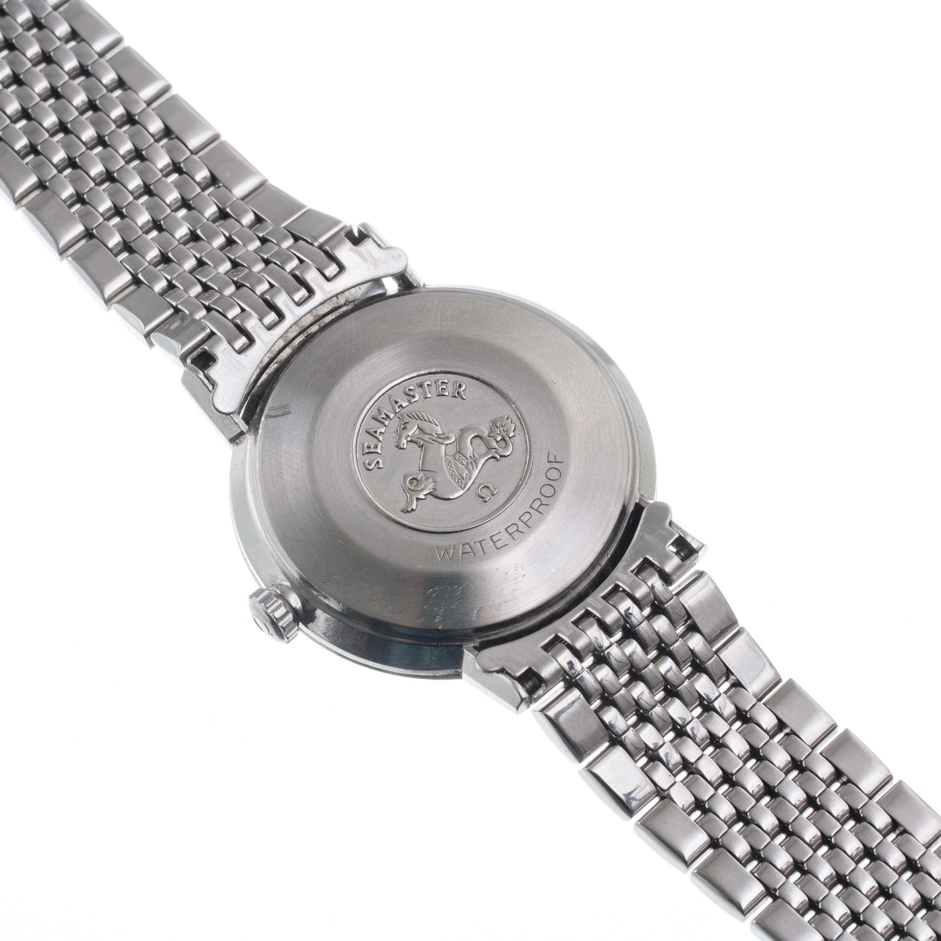 Omega - Seamaster 166.001, orologio da polso in acciaio con carica automatica e quadrante argenté
