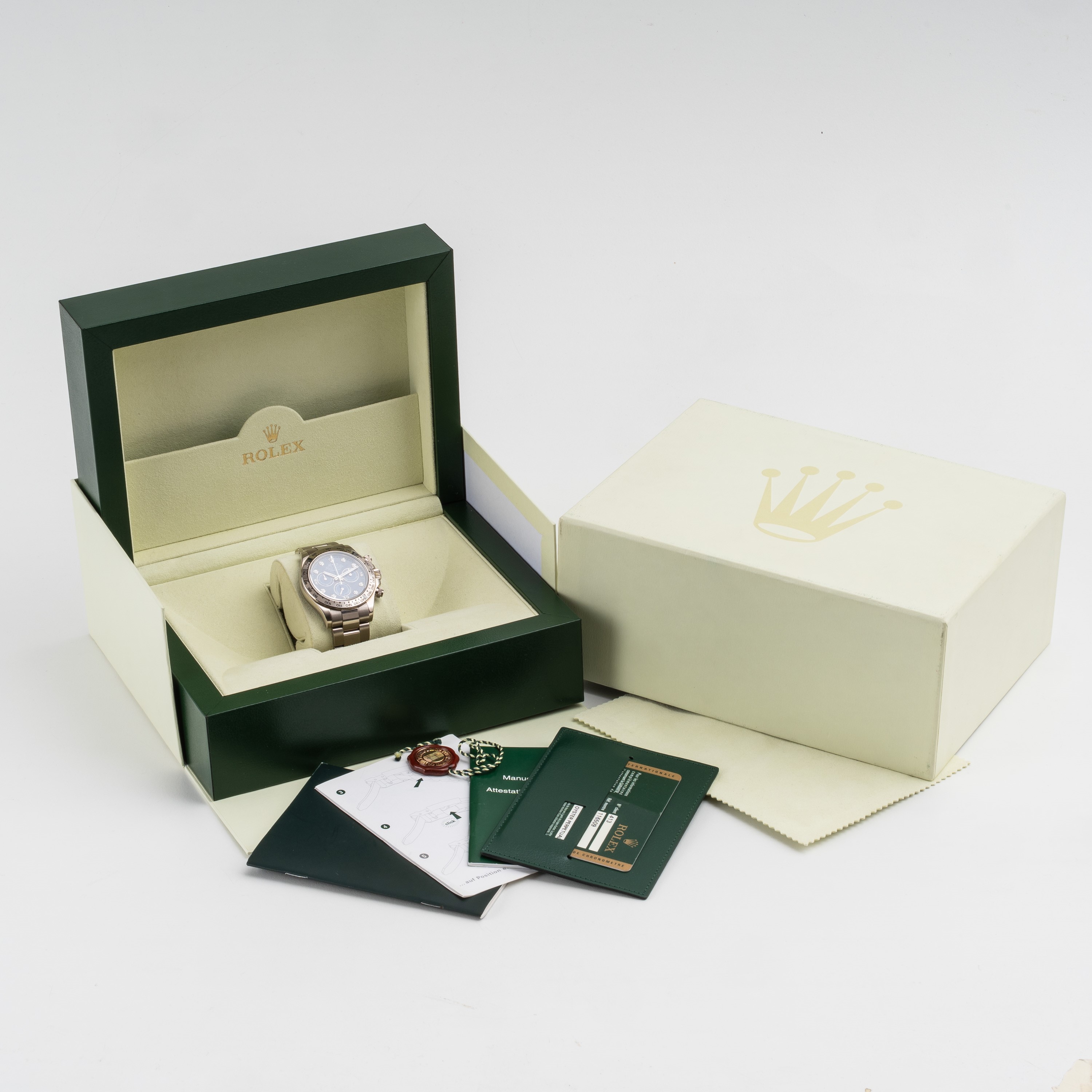 Rolex - Daytona 116509 — cronografo automatico in oro bianco 18 kt con quadrante in sodalite e di...