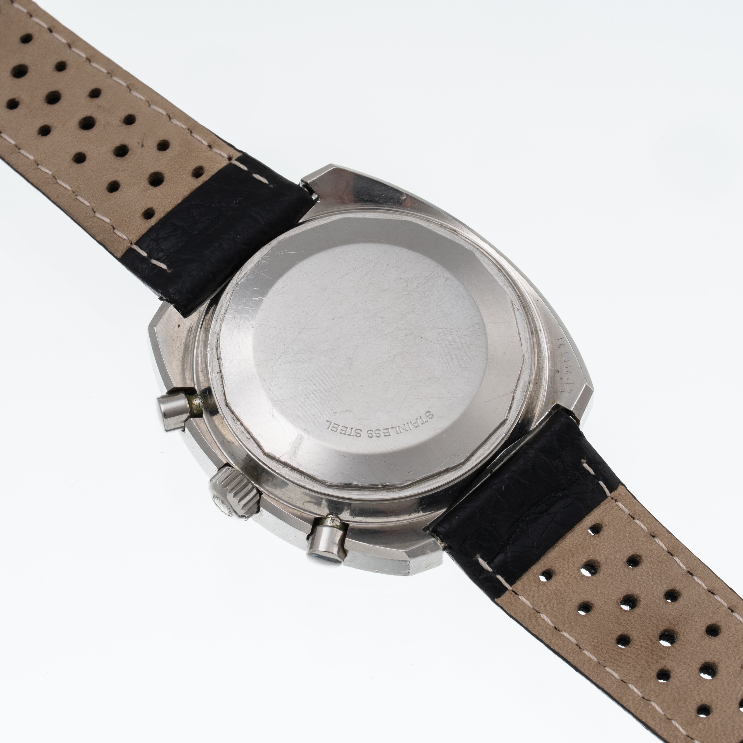 Longines - Nonius 8225-2 — cronografo flyback a carica manuale in acciaio, quadrante nero