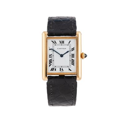 Tank 96019, orologio solo tempo in oro giallo 18 kt con carica manuale
