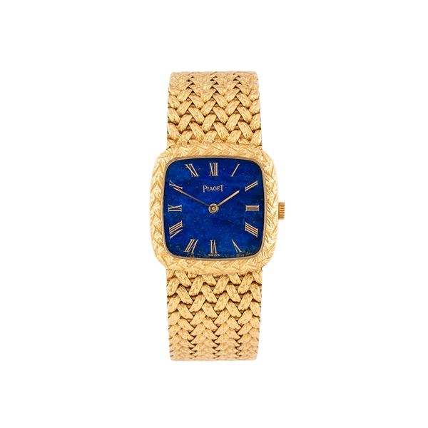 PIAGET - PIAGET OROLOGIO SOLO TEMPO A CARICA MANUALE IN ORO GIALLO 18 KT CON QUADRANTE LAPISLAZZULI E BRACCIALE INTEGRATO IN ORO GIALLO 18 KT