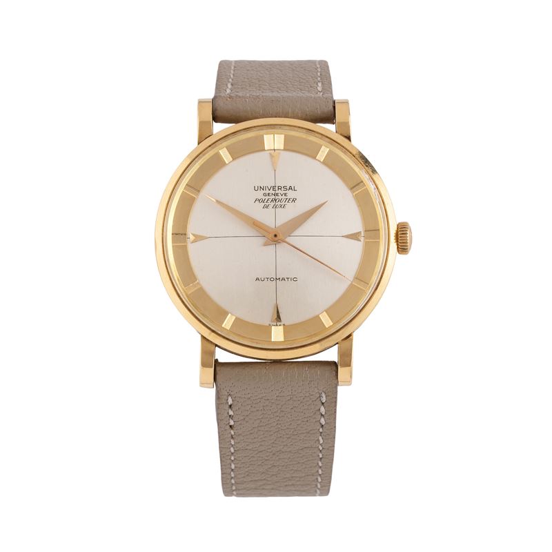 Universal Geneve - Polerouter DeLuxe—orologio solo tempo automatico con cassa in oro giallo 18 kt
