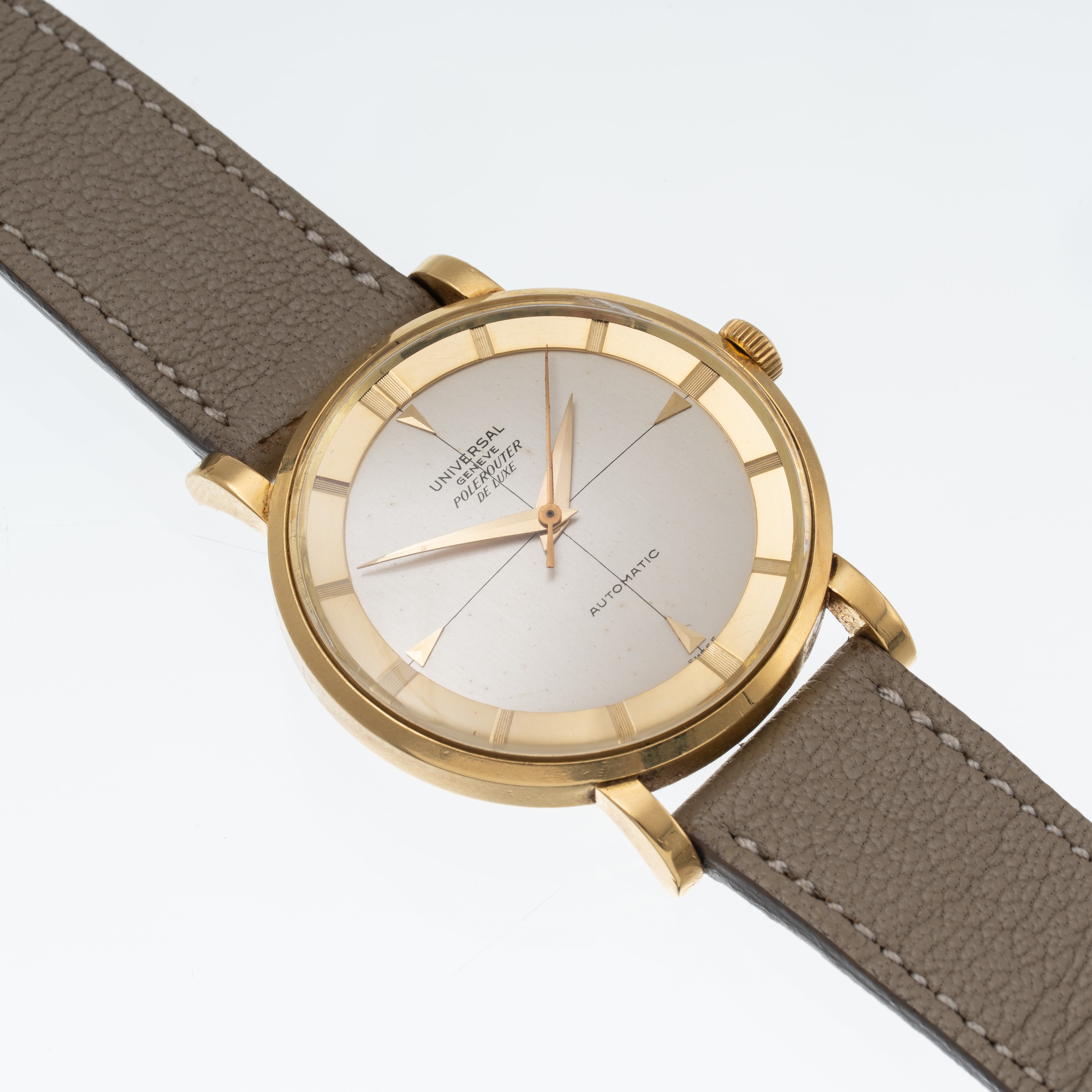 Universal Geneve - Polerouter DeLuxe—orologio solo tempo automatico con cassa in oro giallo 18 kt