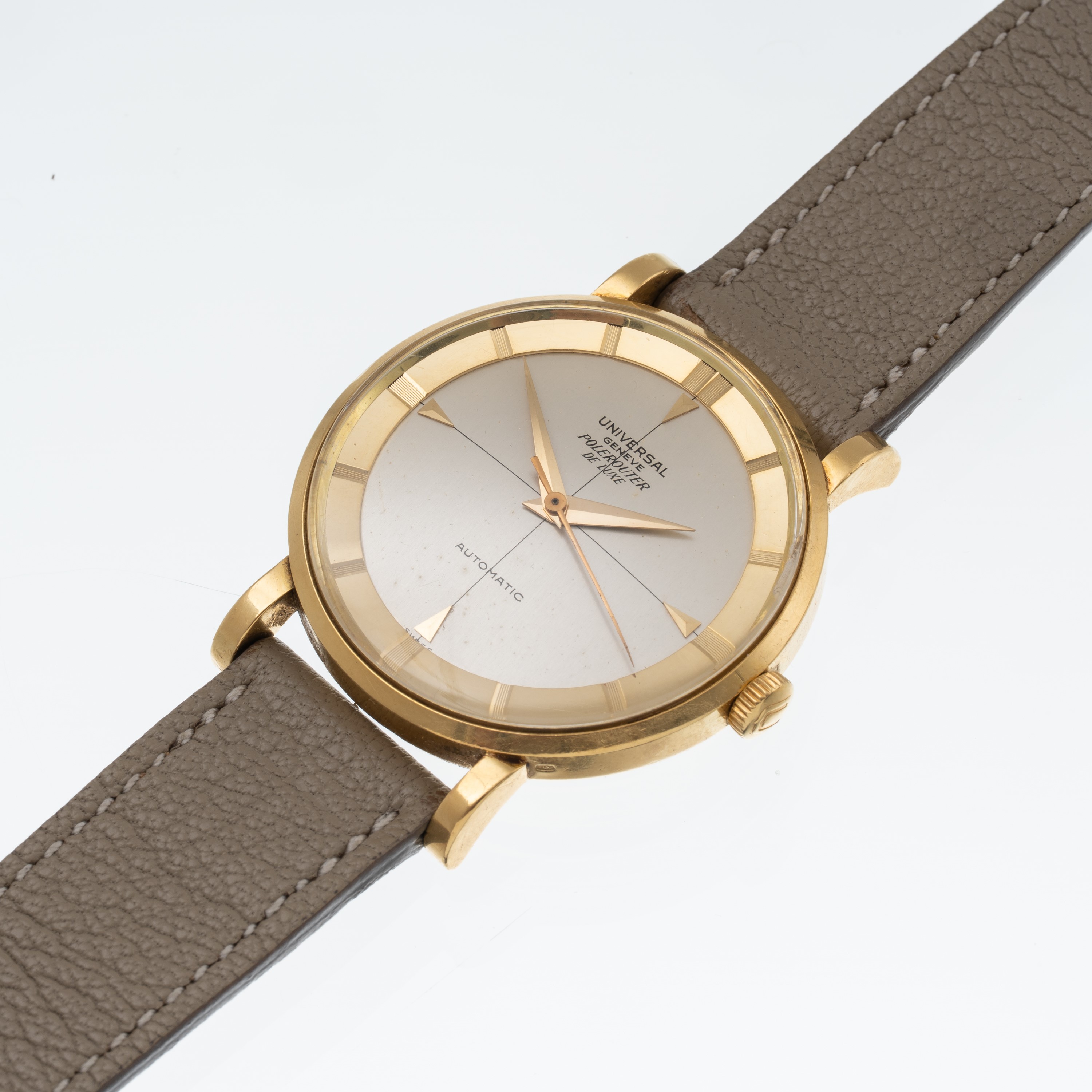 Universal Geneve - Polerouter DeLuxe—orologio solo tempo automatico con cassa in oro giallo 18 kt