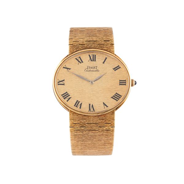 PIAGET - PIAGET OROLOGIO SOLO TEMPO A CARICA AUTOMATICA IN ORO GIALLO 18 KT CON BRACCIALE INTEGRATO IN ORO GIALLO 18 KT CON LAVORAZIONE A CORTECCIA