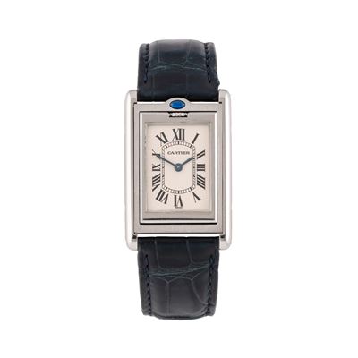 Basculante 2405, orologio solo tempo reversibile al quarzo in acciaio con quadrante bianco (2001)