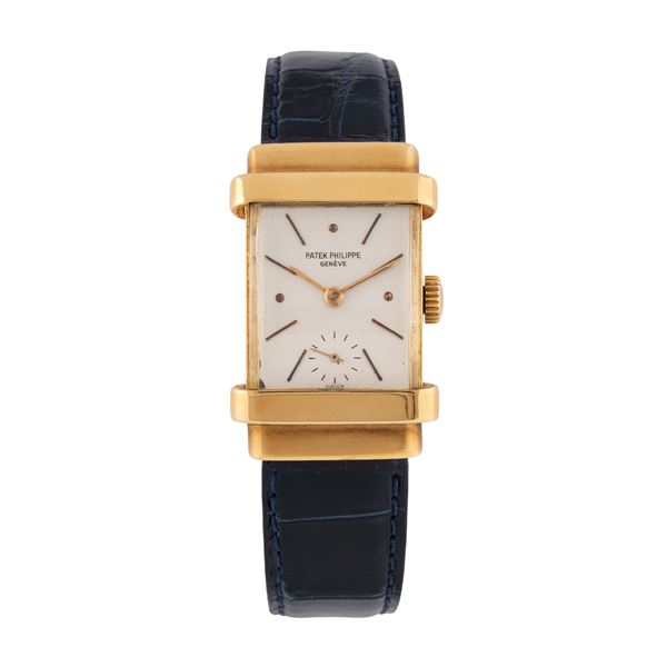 PATEK PHILIPPE - PATEK PHILIPPE - TOP HAT OROLOGIO SOLO TEMPO A CARICA MANUALE IN ORO GIALLO 18 KT CON QUADRANTE ARGENTE' E PICCOLI SECONDI AD ORE SEI