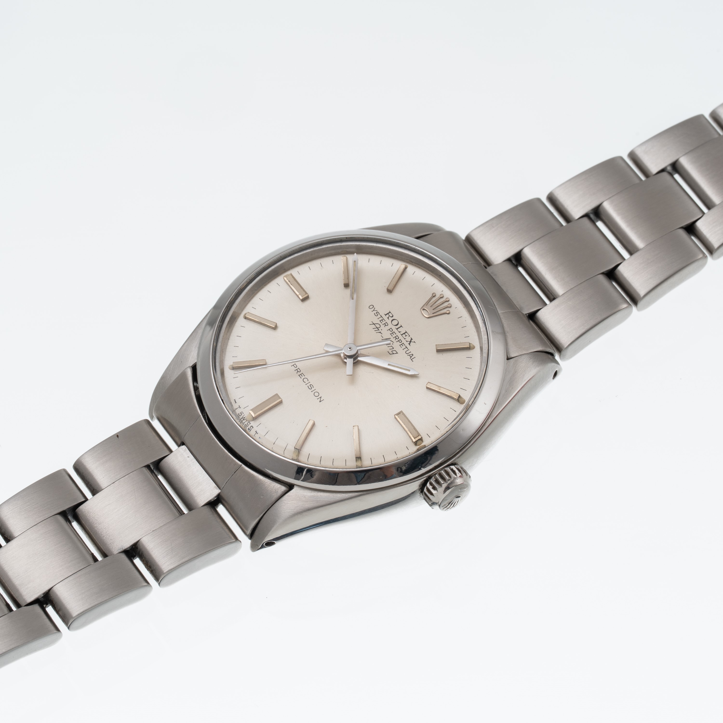 Rolex - Air-King 5500 (1982) – orologio solo tempo automatico in acciaio con quadrante argenté