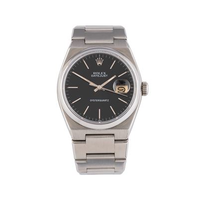 Oysterquartz 17000, orologio solo tempo al quarzo in acciaio con quadrante nero