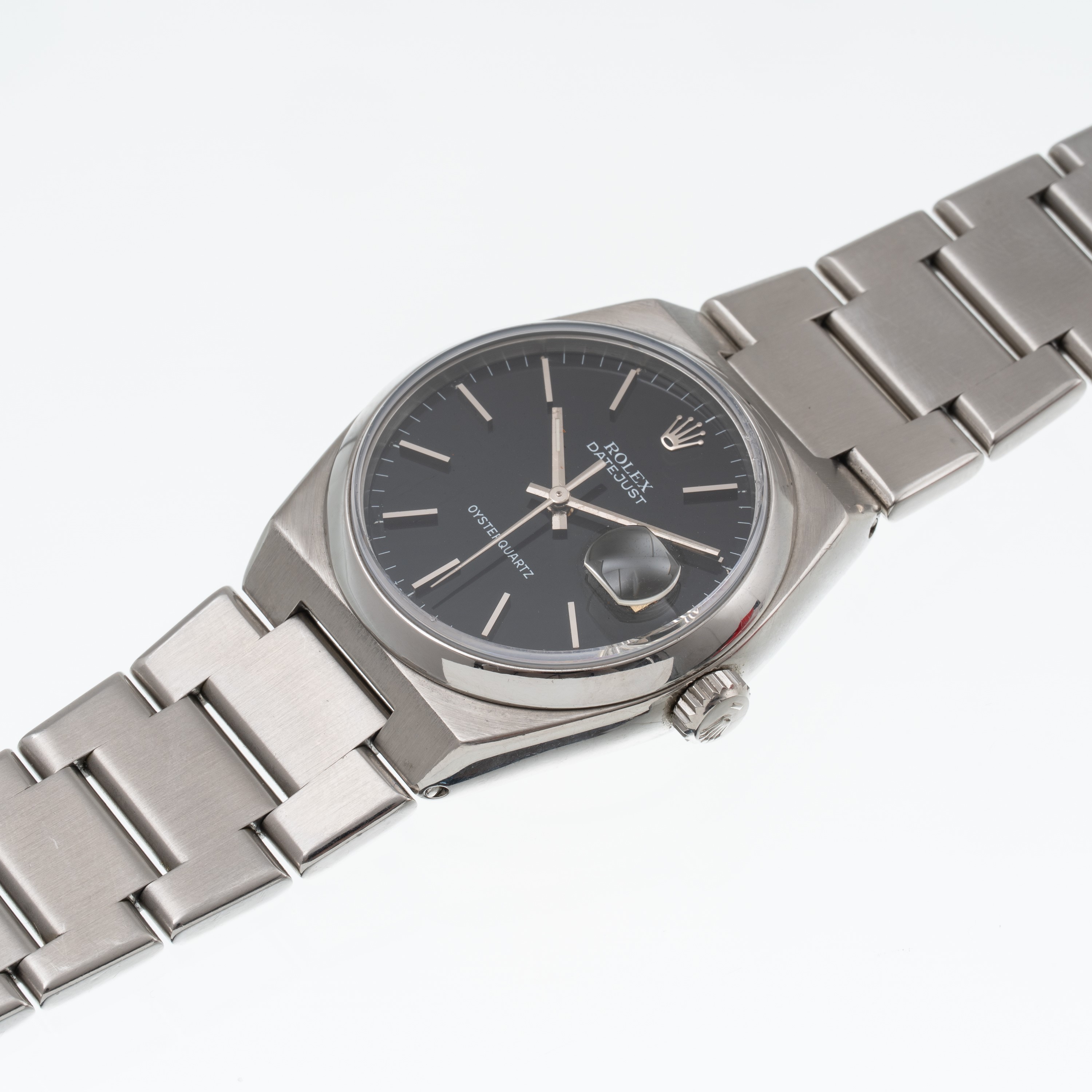 Rolex - Oysterquartz 17000, orologio solo tempo al quarzo in acciaio con quadrante nero