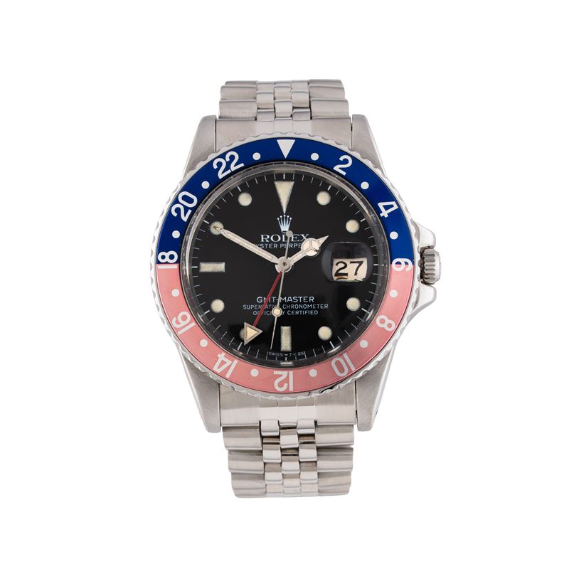 Rolex - GMT-Master 16750 (Ref. 16750) - orologio GMT automatico in acciaio con quadrante nero e g...