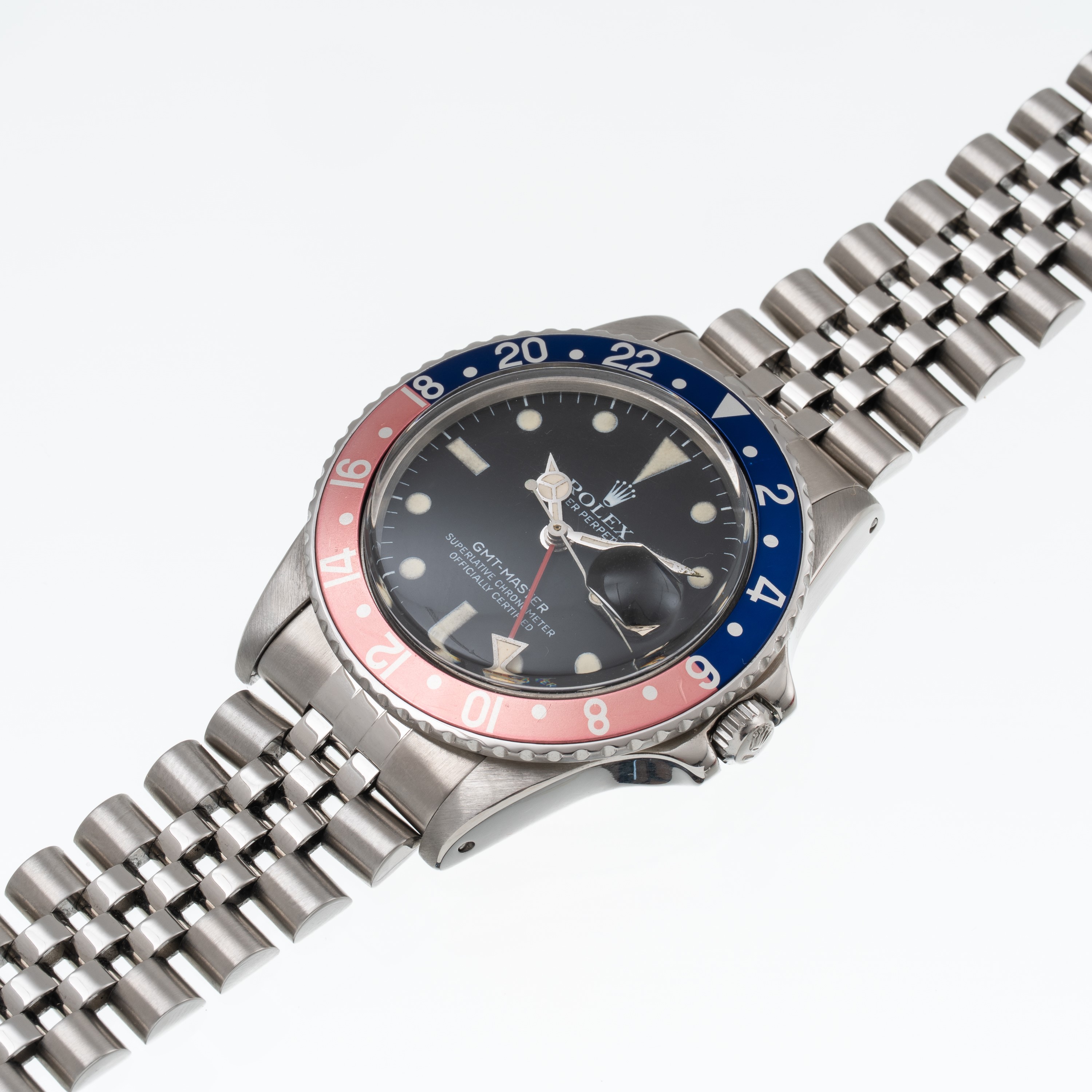 Rolex - GMT-Master 16750 (Ref. 16750) - orologio GMT automatico in acciaio con quadrante nero e g...