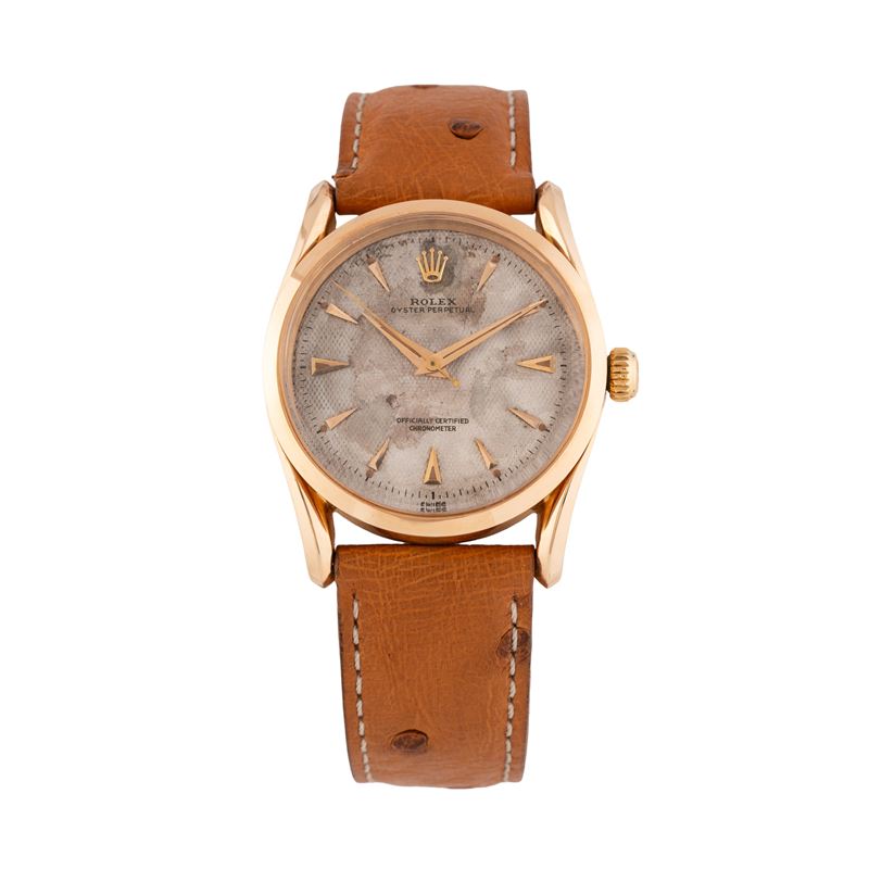 Rolex - Oyster Perpetual 6290, orologio solo tempo in oro rosa 18 kt a carica automatica (1954)