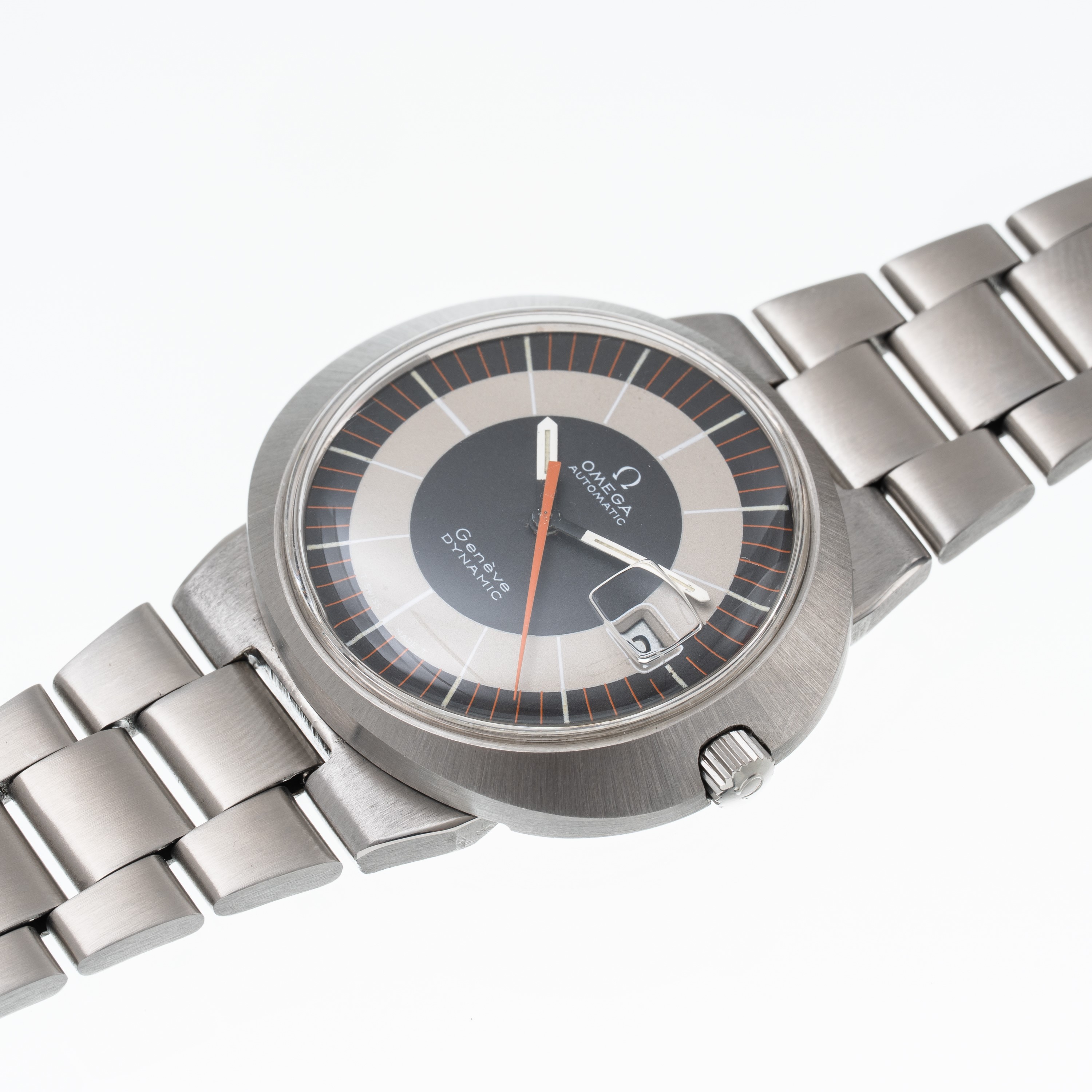 Omega - Dynamic 1975. Orologio solo tempo automatico in acciaio, quadrante grigio bitonale