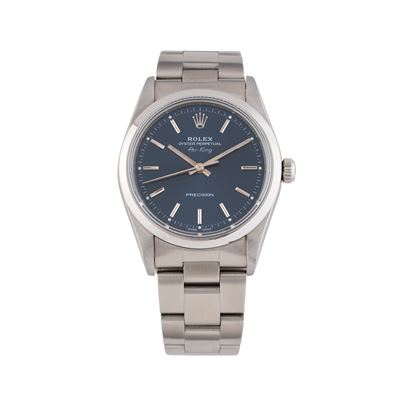 Air-King Precision 14000, solo tempo automatico in acciaio con quadrante blu