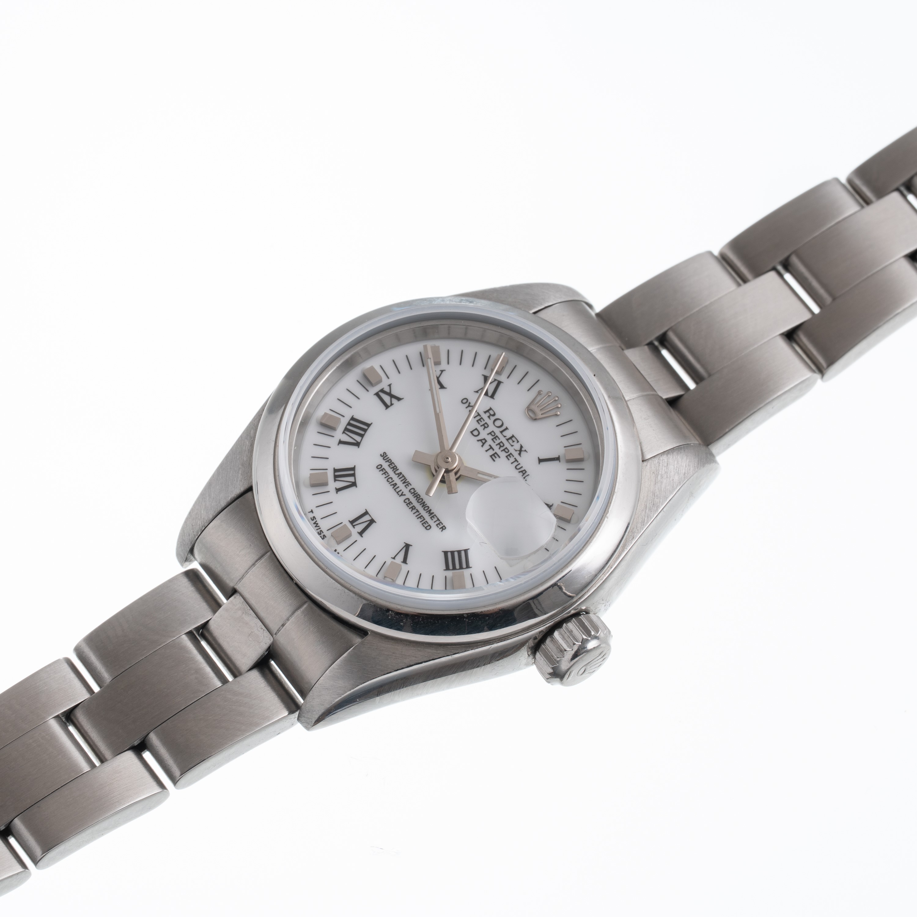 Rolex - Oyster Perpetual Date Lady 69160 (1997) — acciaio, quadrante bianco, carica automatica