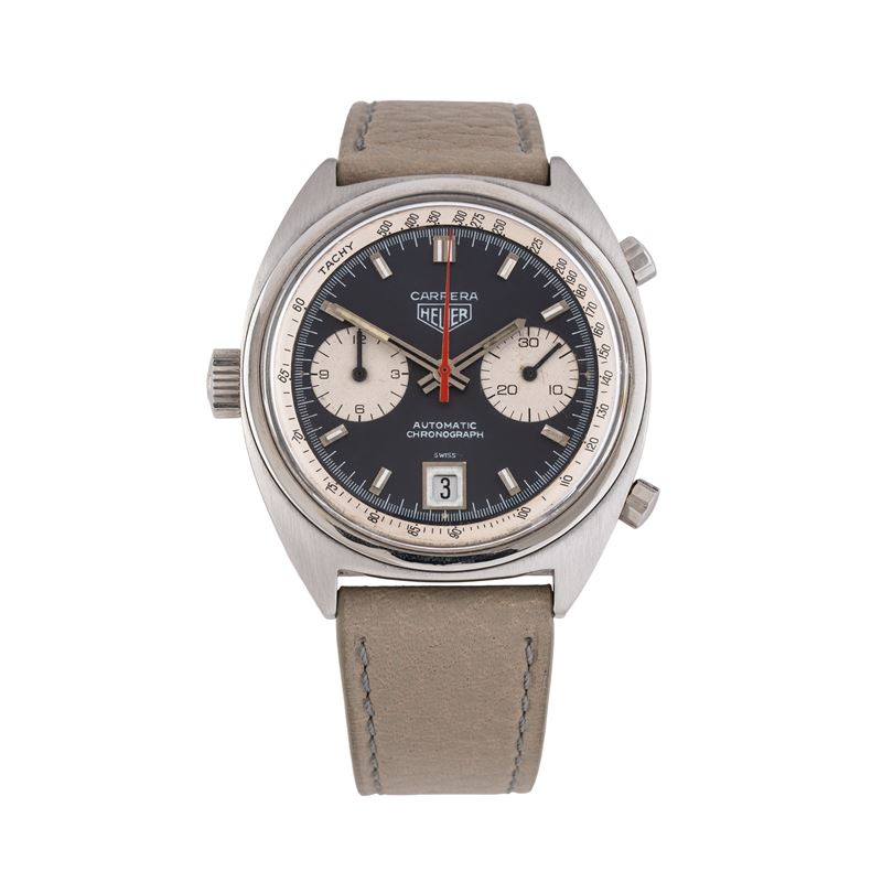 Heuer - Carrera 1153, cronografo automatico in acciaio con datario