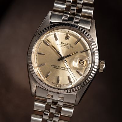 Datejust 1601 — orologio solo tempo automatico in oro bianco 18 kt (1965)