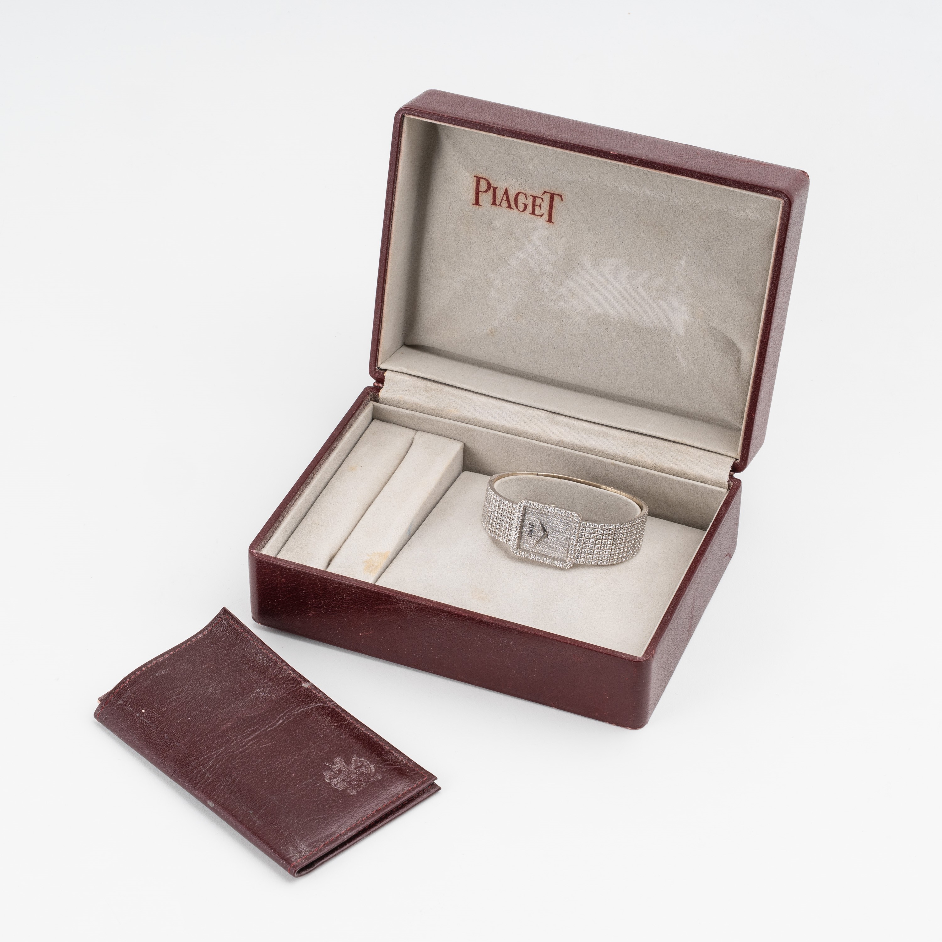 Piaget - Protocole 91544, orologio solo tempo a carica manuale in oro bianco 18 kt con diamanti e...